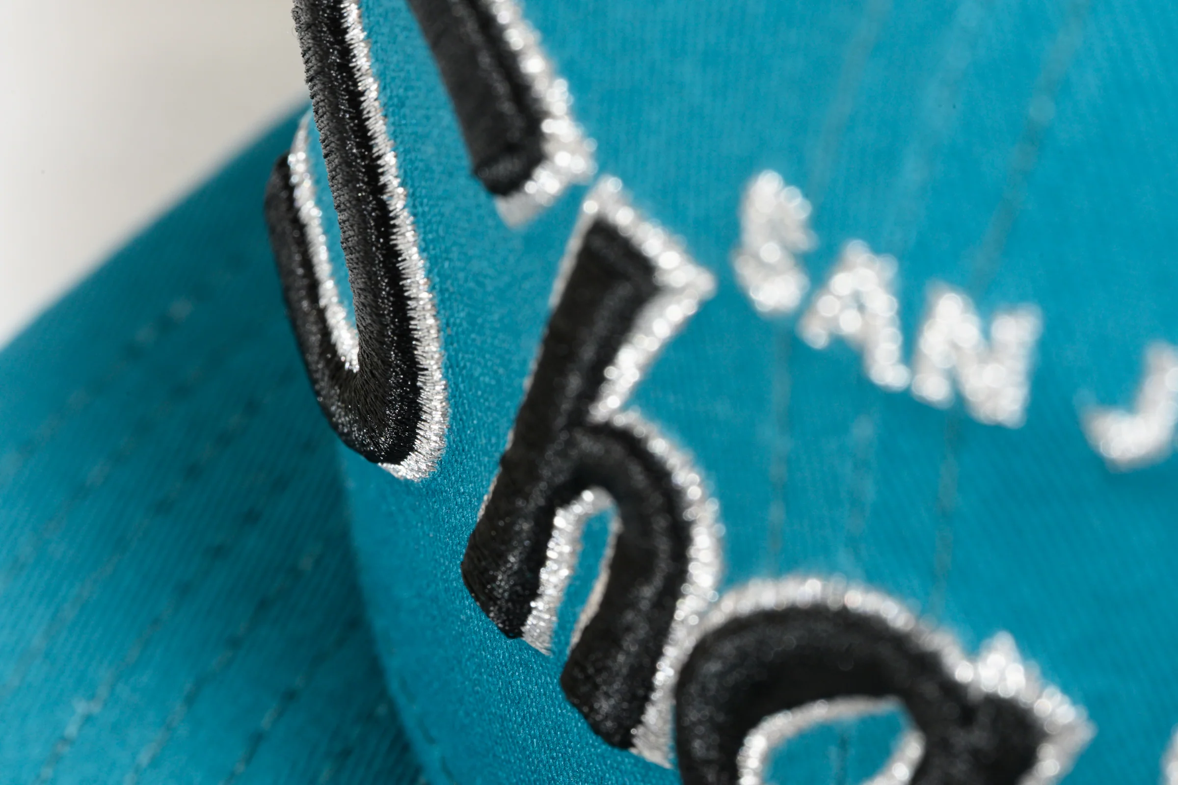 NEW ERA "RETRO SCRIPT" SAN JOSE SHARKS FITTED HAT (TEAL) - Image 7