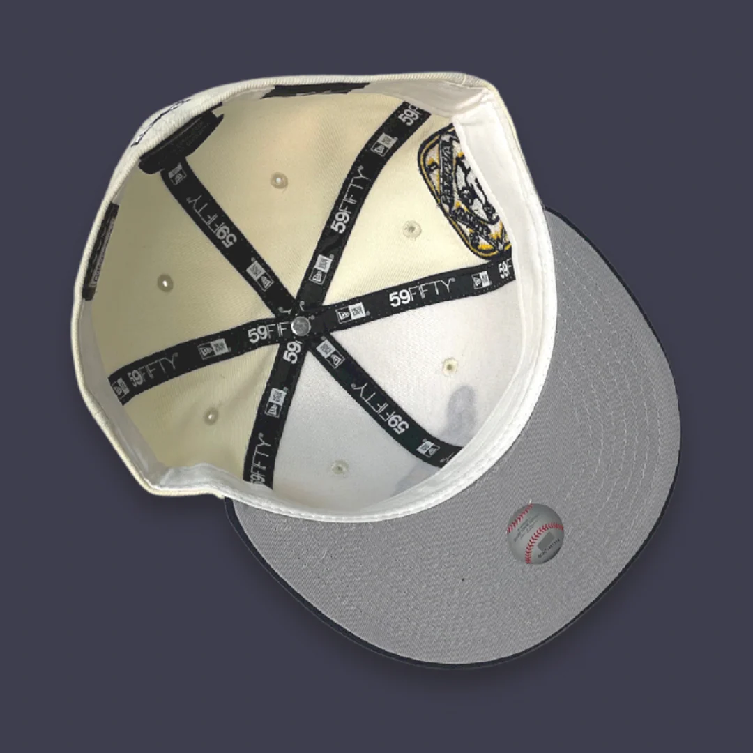 NEW ERA "RUN TMC" PHILADELPHIA ATHLETICS FITTED HAT (CHROME/OCEANSIDE BLUE)) - Image 3
