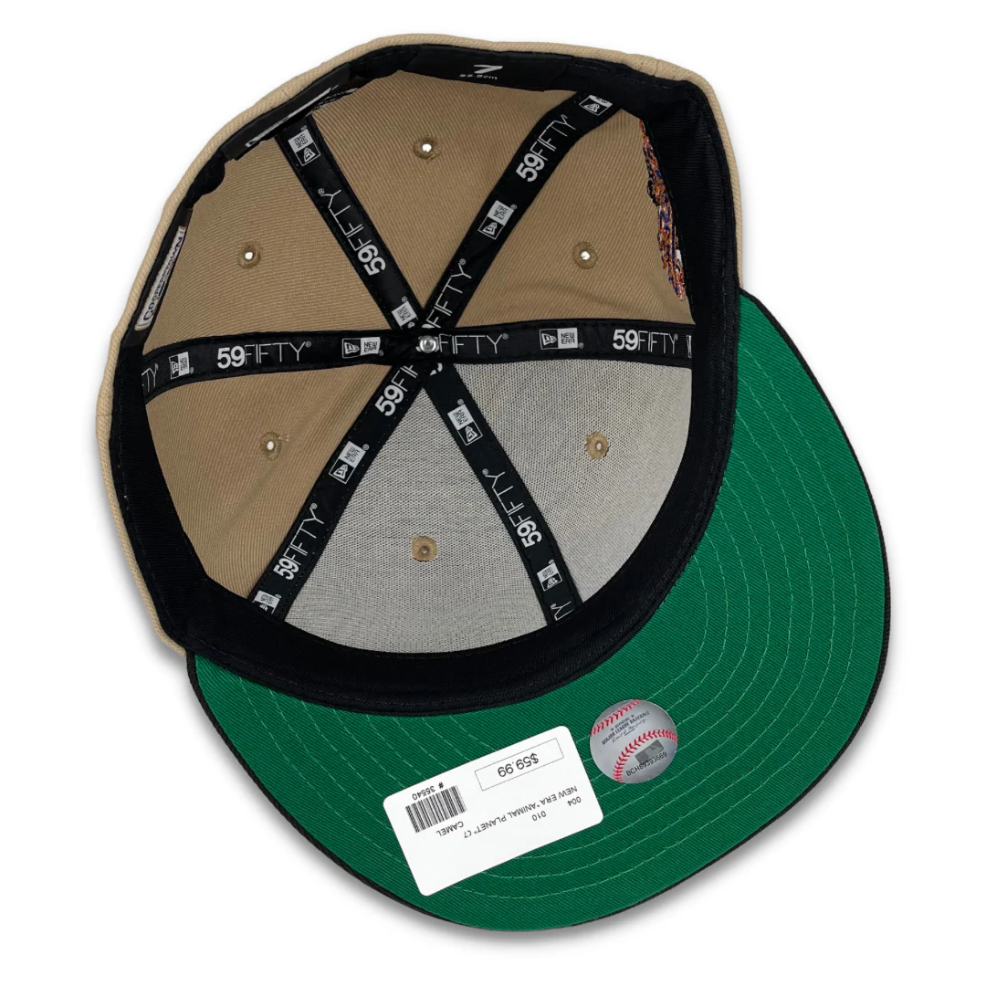 NEW ERA "SAFARI" OAKLAND ATHLETICS FITTED HAT (CAMEL/BLACK) - Image 5