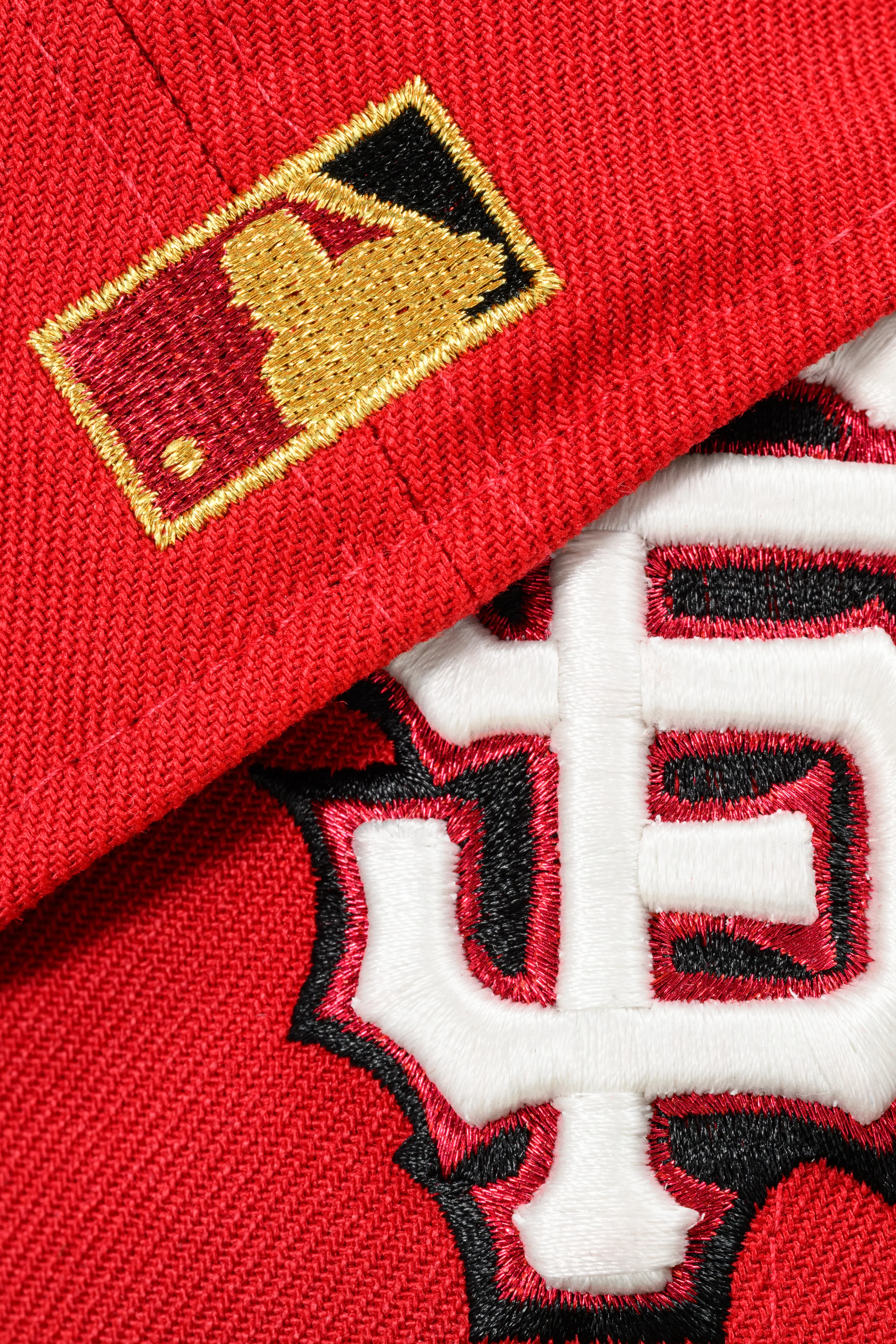NEW ERA "XIX MVPā SAN FRANCISCO GIANTS FITTED HAT (SCARLET/BLACK/CHROME) - Image 5
