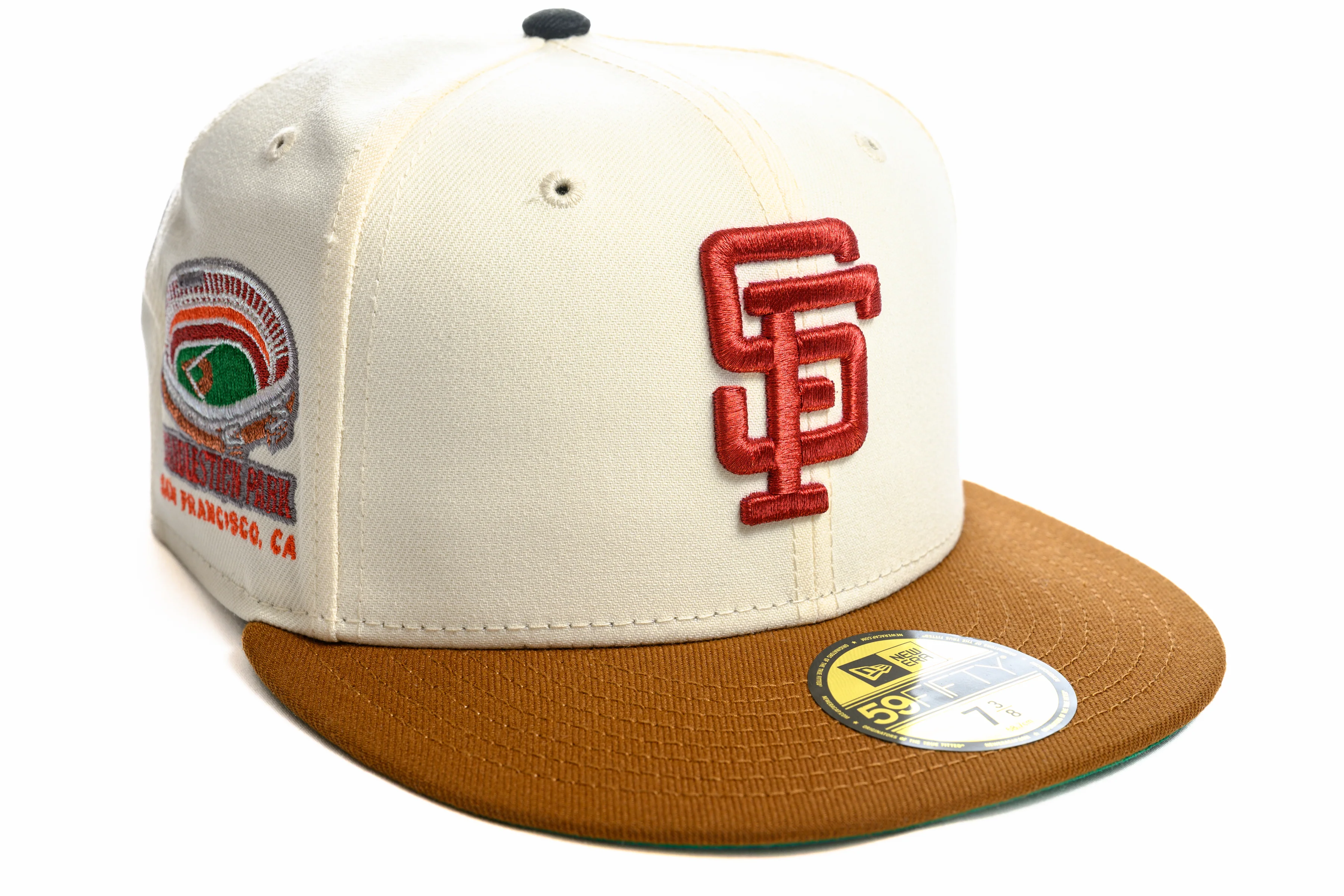 NEW ERA "SF INFIELD" SAN FRANCISCO GIANTS FITTED HAT (CHROME/TOASTED PEANUT)c