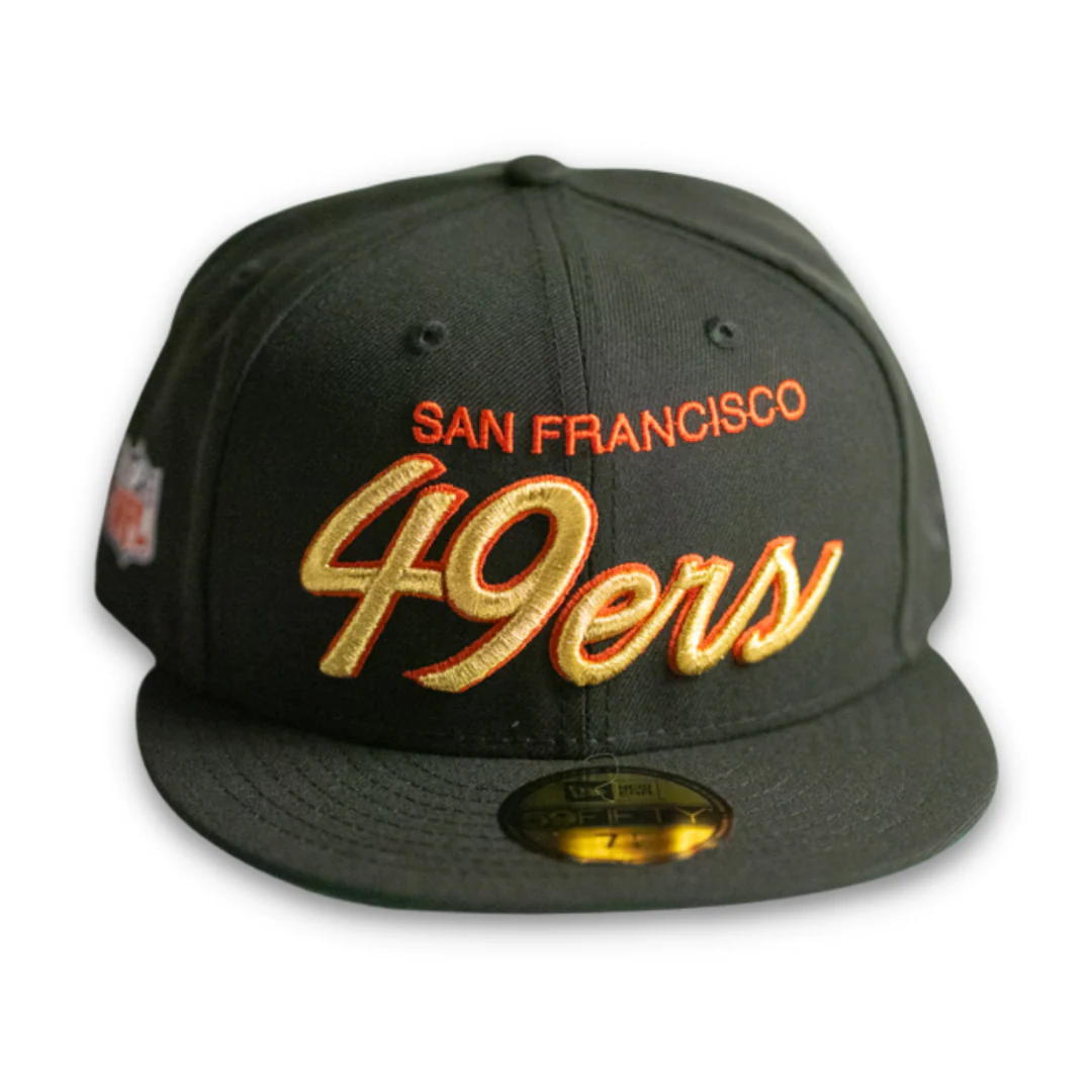 NEW ERA "SIDE SHIELD" SF 49ERS FITTED HAT (BLACK/METALLIC GOLD) - Image 2