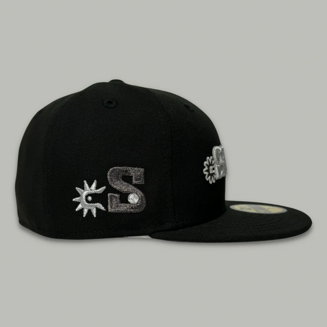 NEW ERA “SILVER & BLACK" SALINAS SPURS FITTED HAT (BLACK/METALLIC SILVER) - Image 2