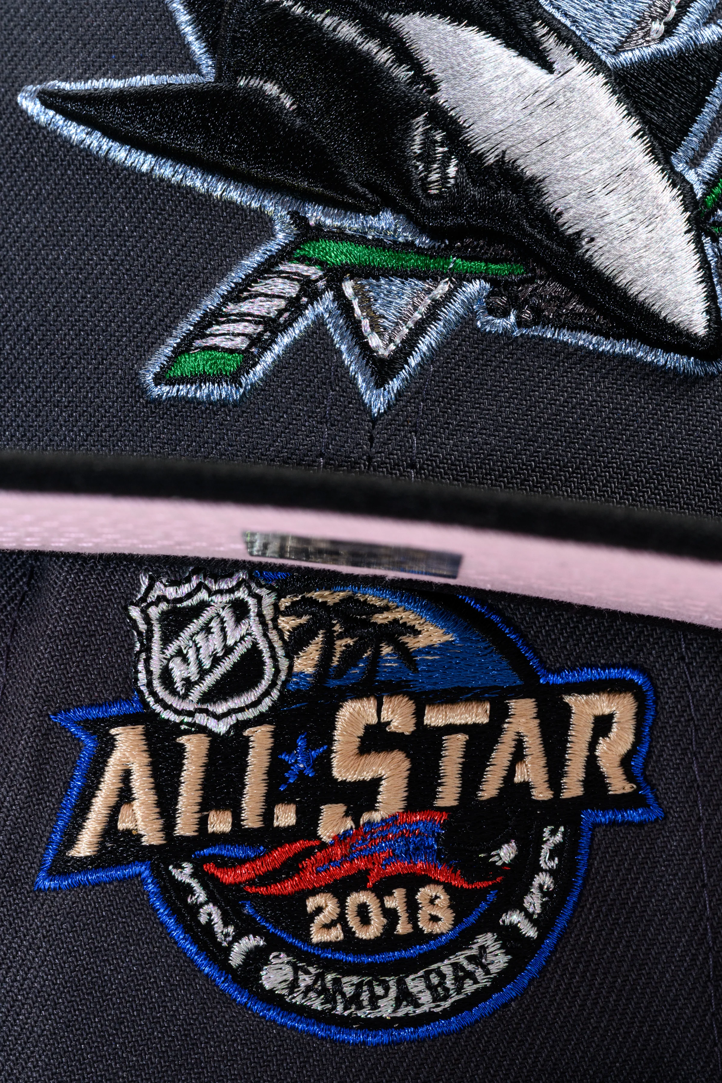 NEW ERA "SNOW" SAN JOSE SHARKS FITTED HAT (DARK GRAPHITE/BLACK) - Image 5