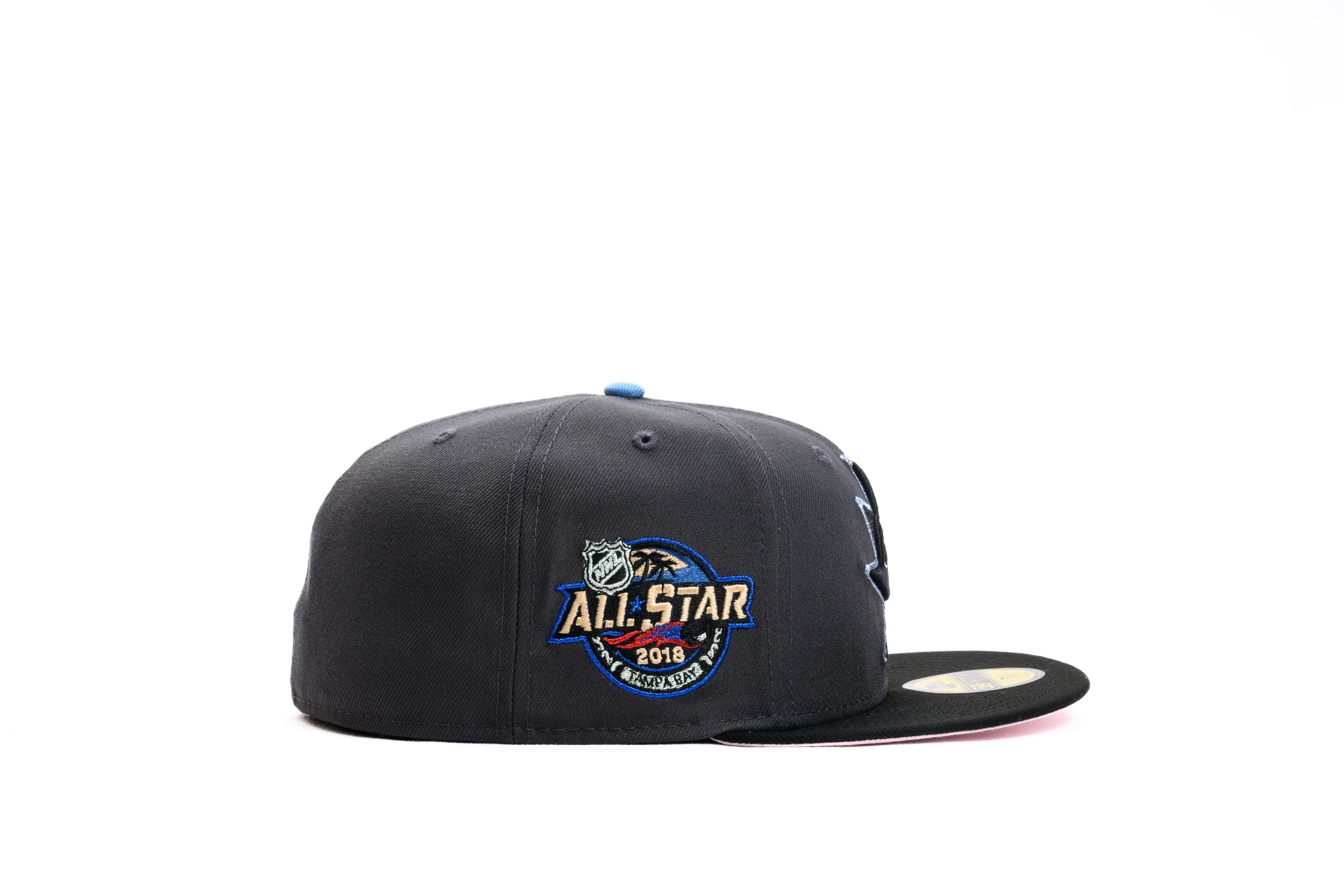 NEW ERA "SNOW" SAN JOSE SHARKS FITTED HAT (DARK GRAPHITE/BLACK) - Image 7