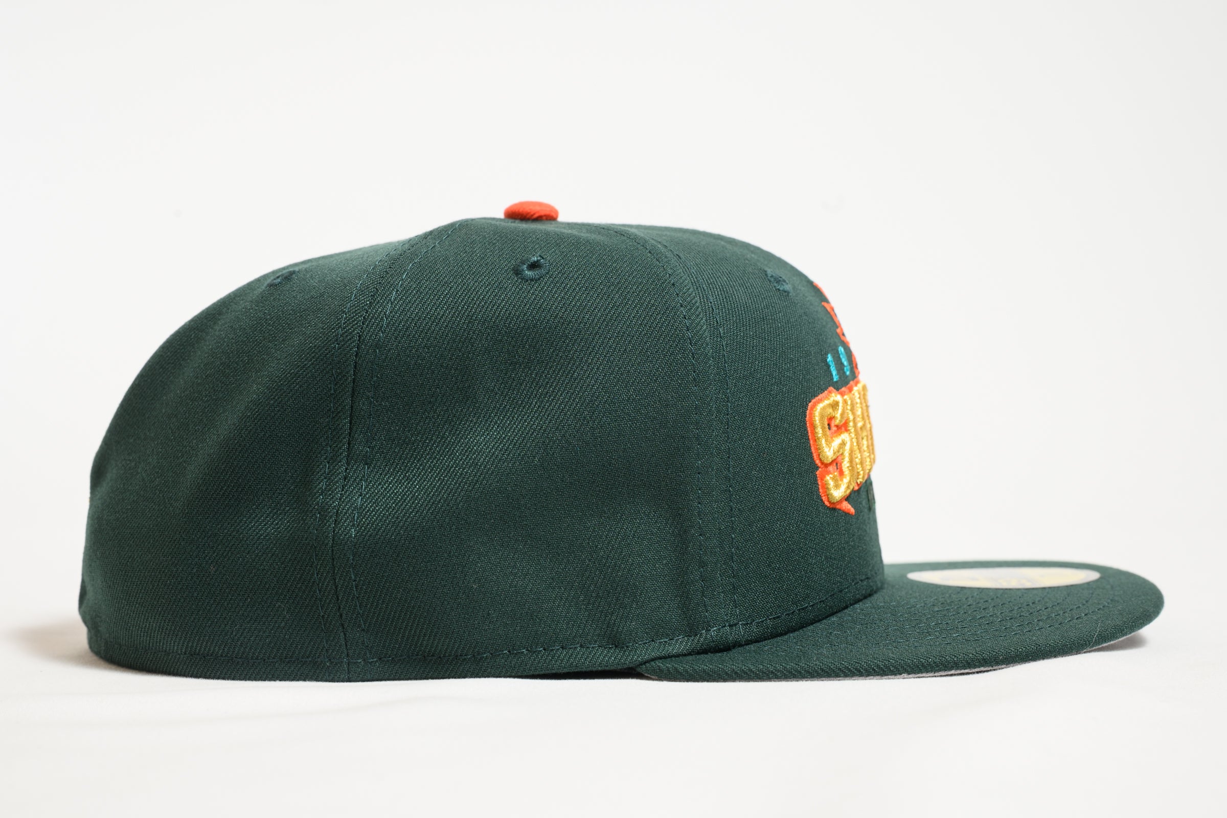 NEW ERA "SWAMP SHARK 2.0" SAN JOSE SHARKS FITTED HAT (GREEN/ORANGE) - Image 5