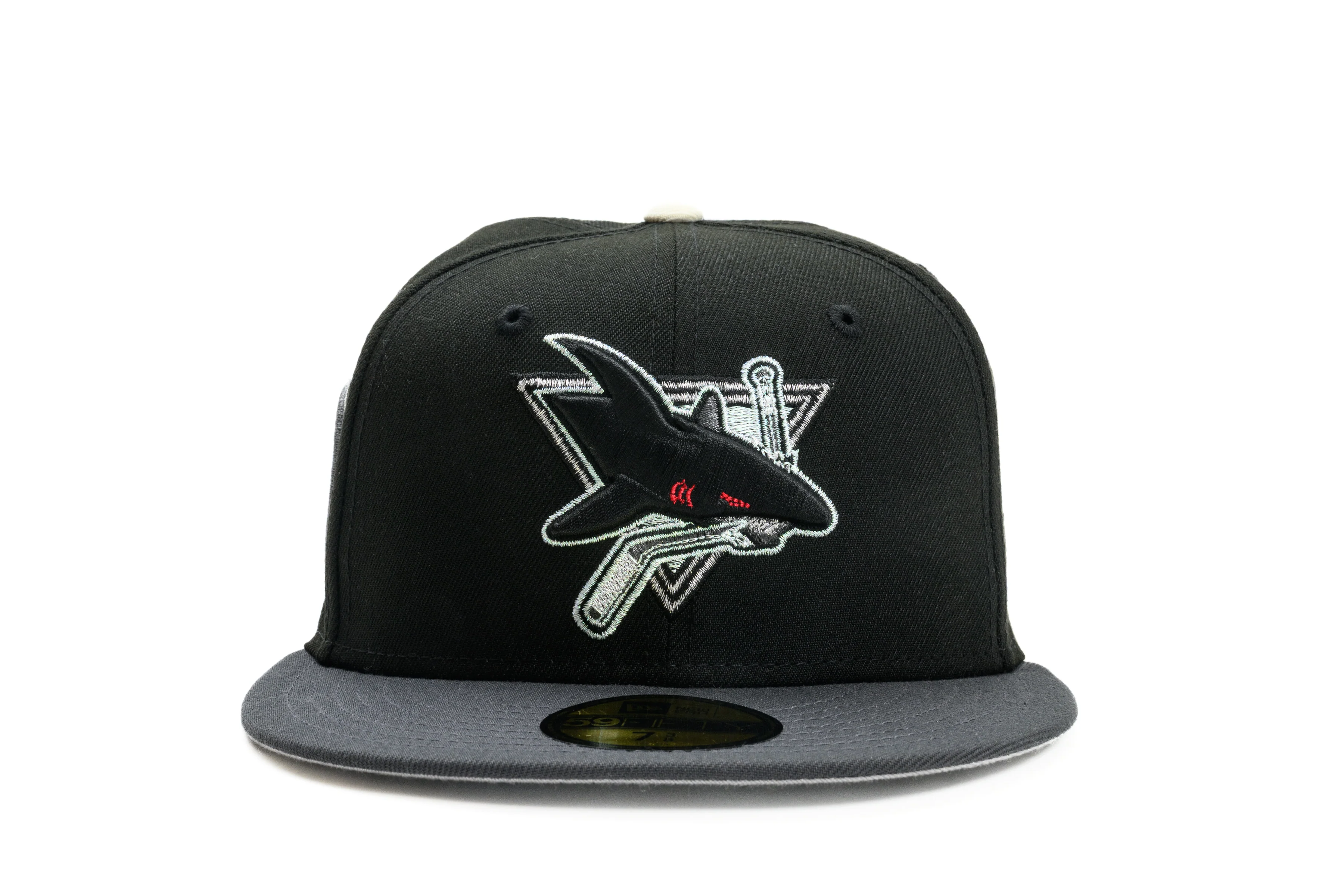 NEW ERA "T2” SAN JOSE SHARKS FITTED HAT (BLACK/DARK GRAPHITE) - Image 14