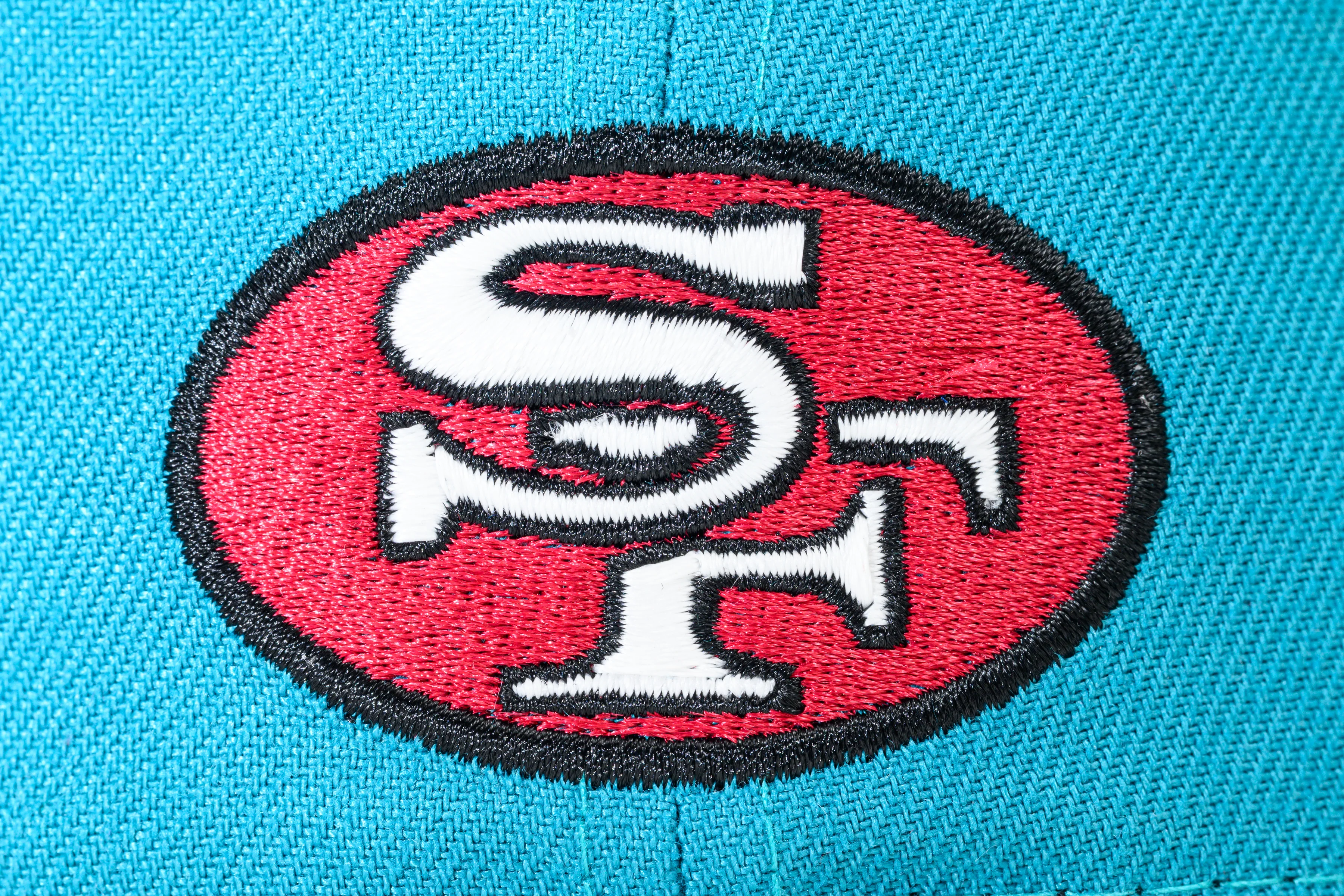 NEW ERA "UPTOWN NINER 3.0” SAN FRANCISCO 49ERS FITTED HAT (TEAL/RED) - Image 9