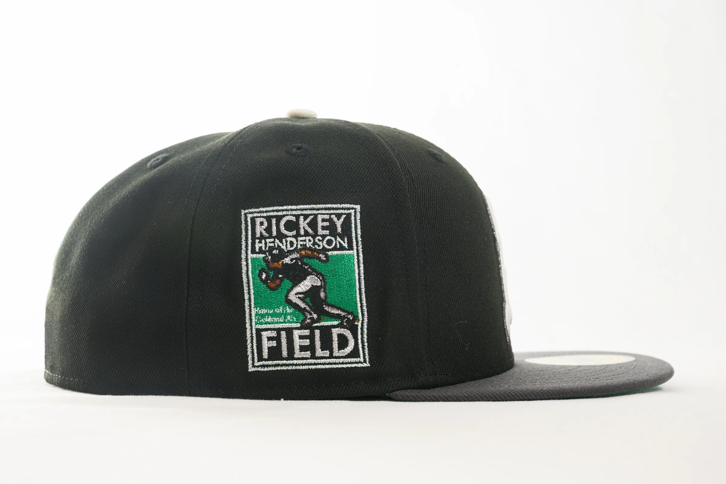 NEW ERA "TEKMO BO" OAKLAND ATHLETICS FITTED HAT (BLACK/DARK GRAPHITE) - Image 6