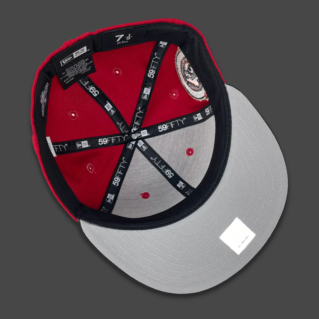 NEW ERA "THE SHOT" BIRMINGHAM BARONS FITTED HAT (RED/GOLD/BLACK) - Image 4