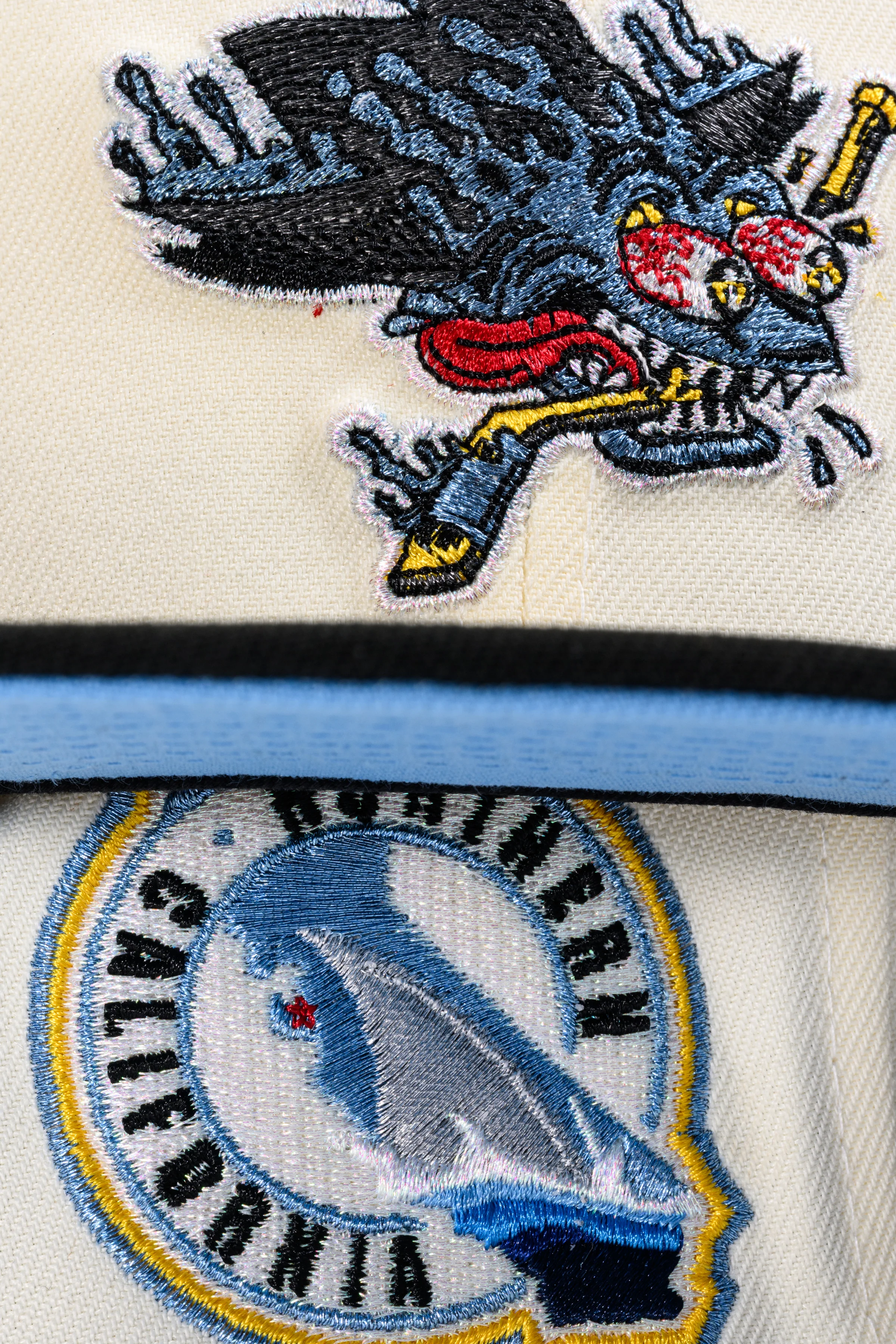 NEW ERA "THIN ICE" SAN JOSE SHARKS FITTED HAT (CHROME/BLACK/LIGHT BLUE) - Image 8