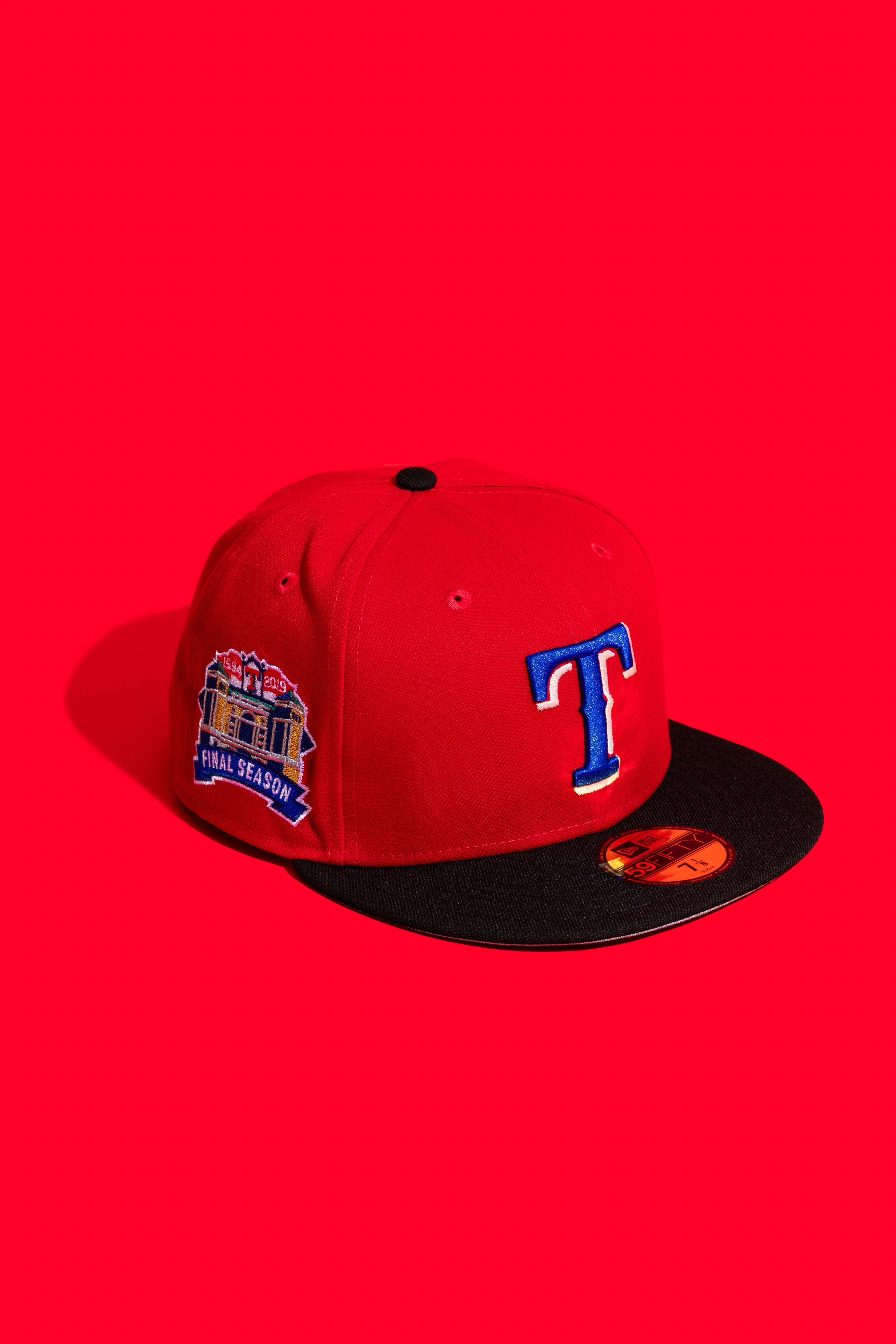 NEW ERA “TOP" TEXAS RANGERS FITTED HAT (RED/BLACK)