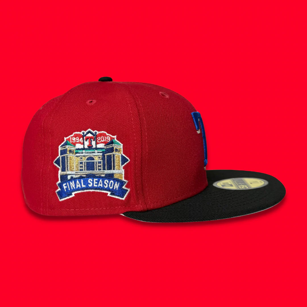 NEW ERA “TOP" TEXAS RANGERS FITTED HAT (RED/BLACK) - Image 2