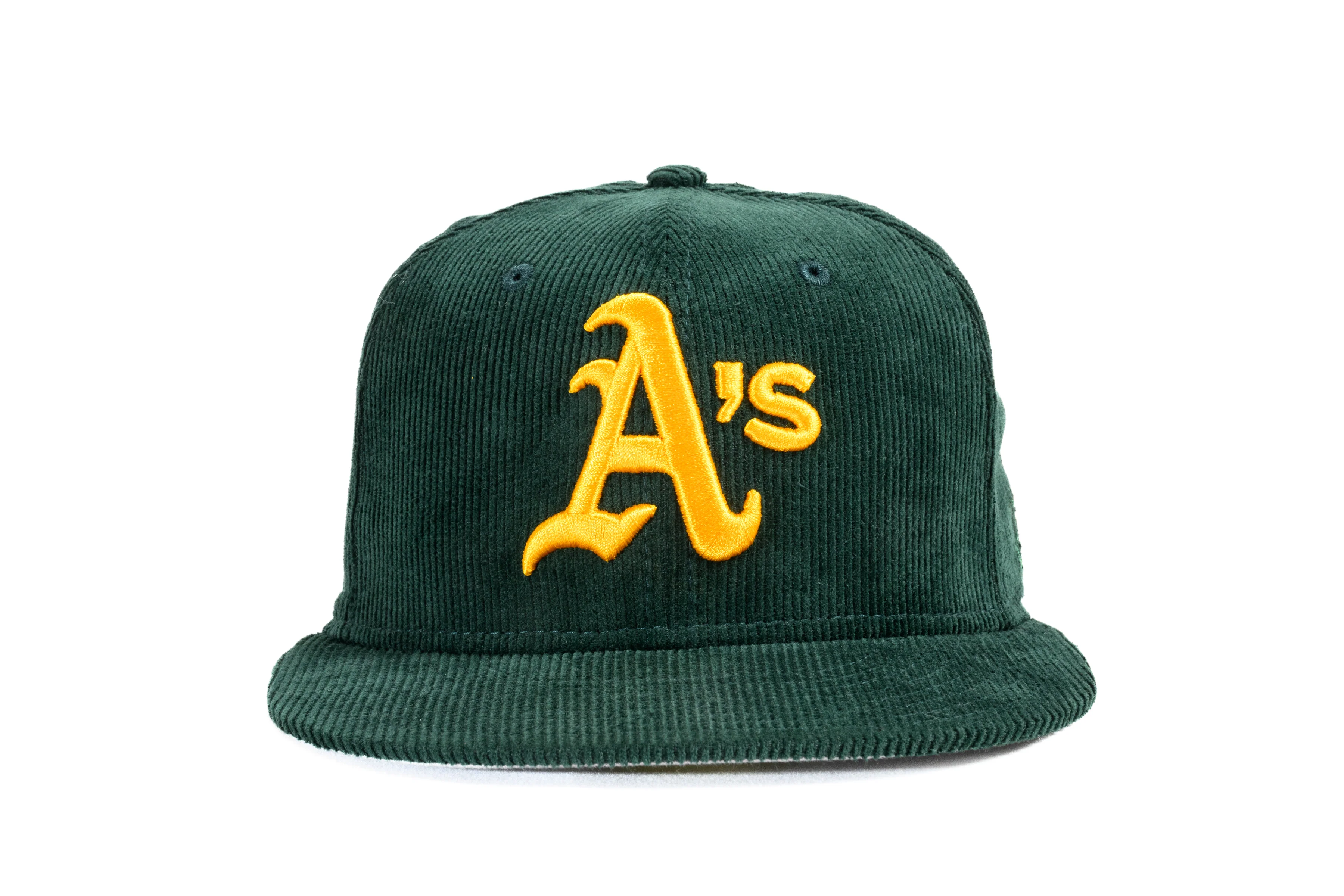 NEW ERA "TURF CORD" OAKLAND ATHLETICS FITTED HAT (DARK GREEN CORDUROY) - Image 10