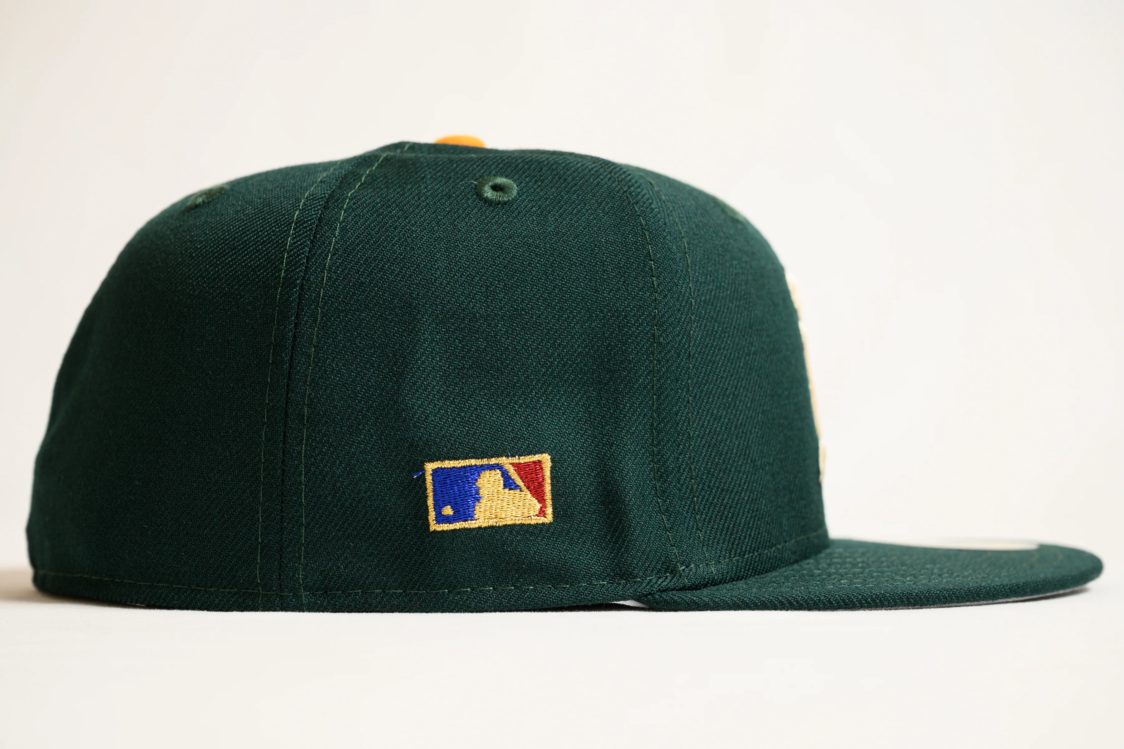 NEW ERA "TURFY LARUSSA" OAKLAND A'S FITTED HAT (DARK GREEN WOOL) - Image 6