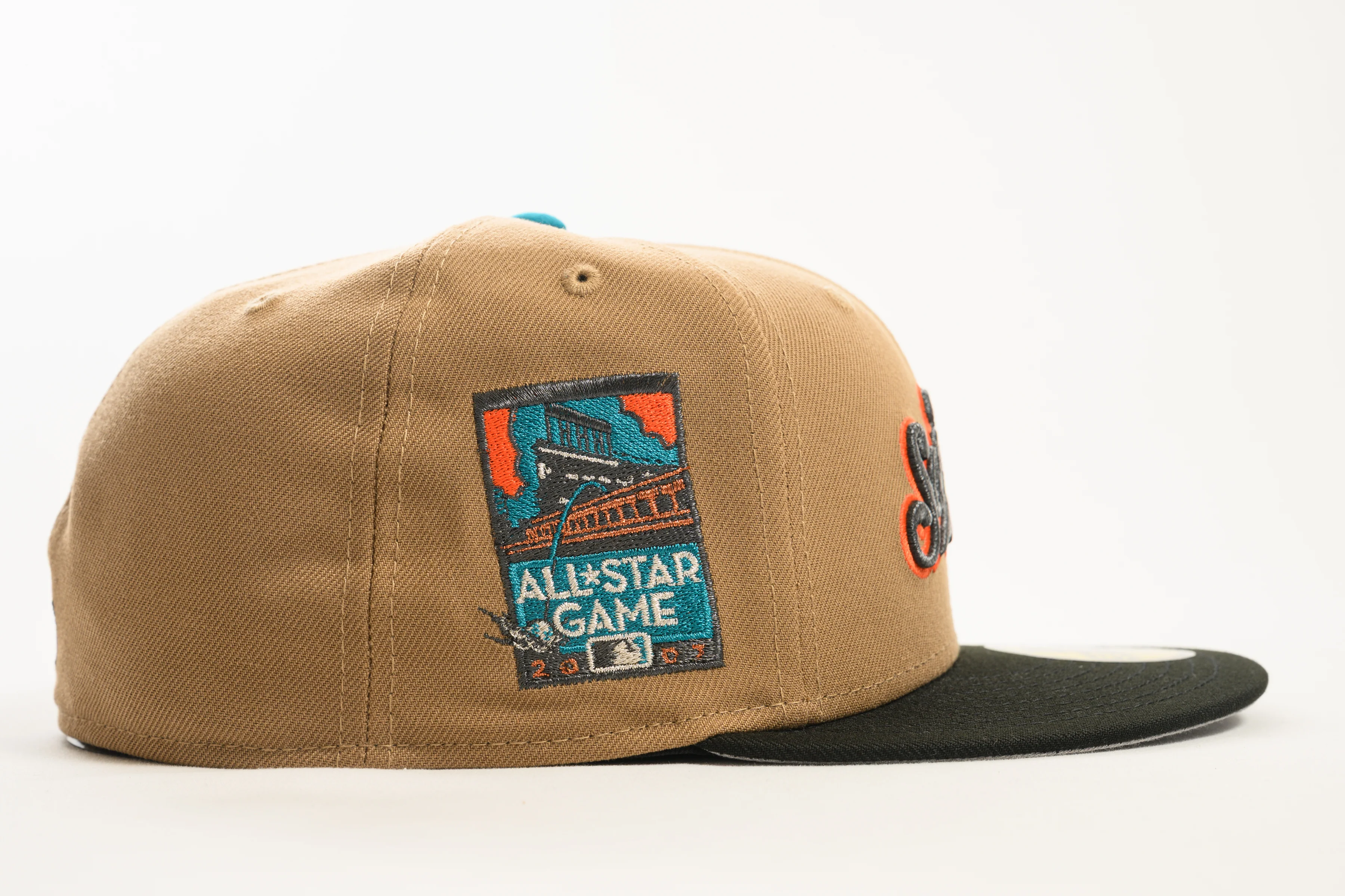 NEW ERA "TWINE MOWABB" SAN FRANCISCO GIANTS FITTED HAT (KHAKI/BLACK/TEAL) - Image 6