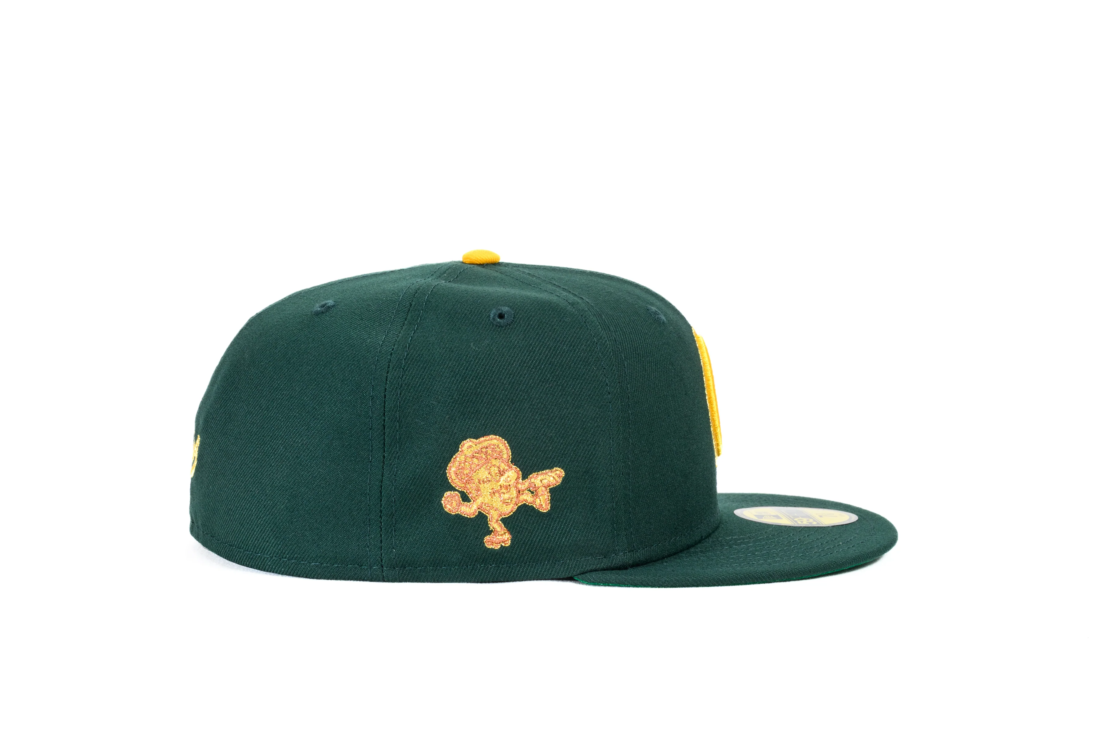 NEW ERA "U OF OAKLAND" OAKLAND OAKS FITTED HAT (DARK GREEN/YELLOW) - Image 5