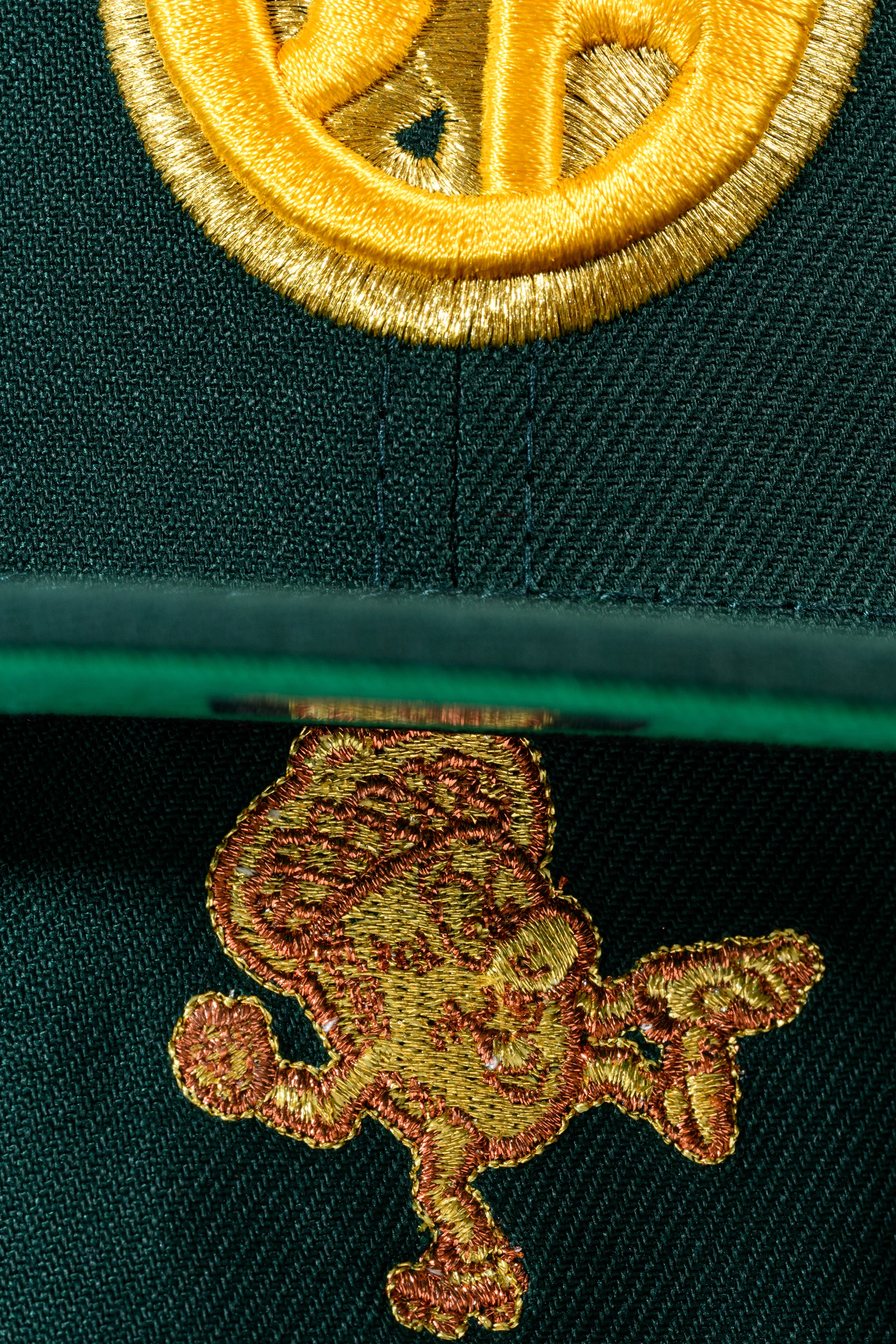 NEW ERA "U OF OAKLAND" OAKLAND OAKS FITTED HAT (DARK GREEN/YELLOW) - Image 9