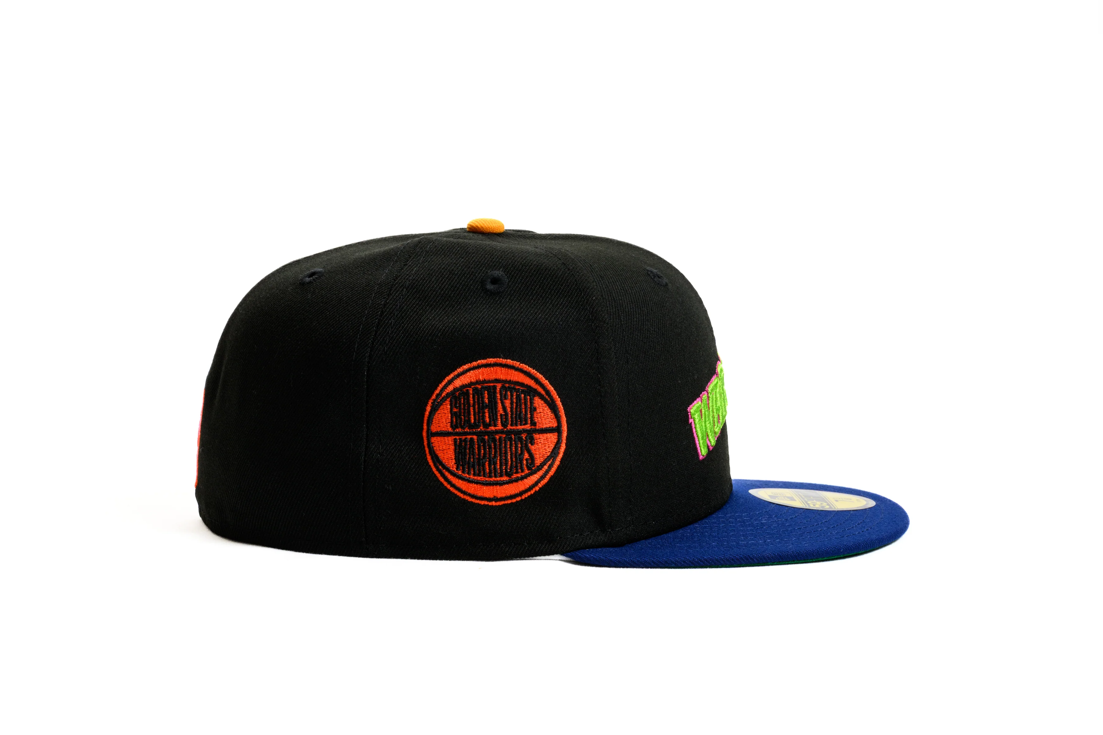 NEW ERA "ULTIMATE" GOLDEN STATE WARRIORS FITTED HAT (BLACK/LIGHT ROYAL) - Image 9