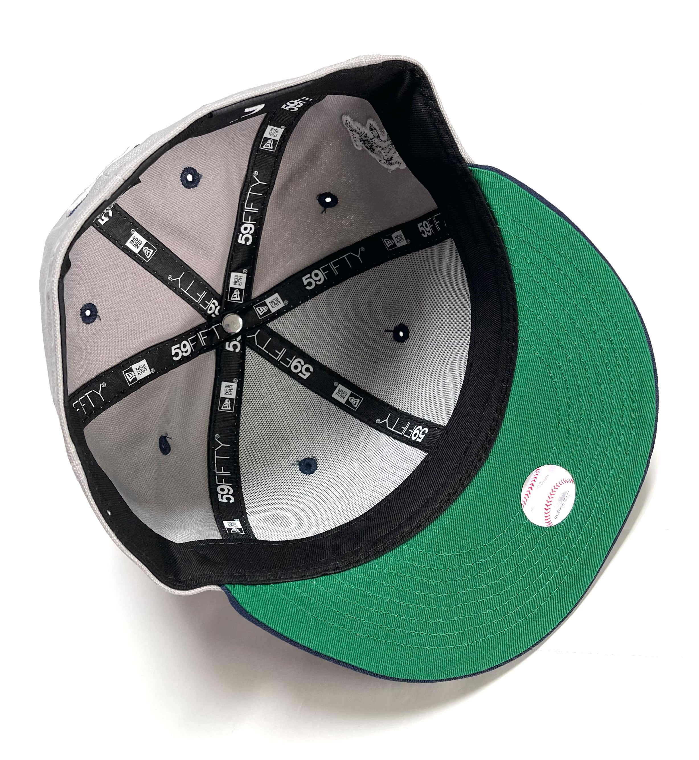 NEW ERA “UNIVERSITY” KC ATHLETICS FITTED HAT (GREY/OCEANSIDE BLUE) - Image 4