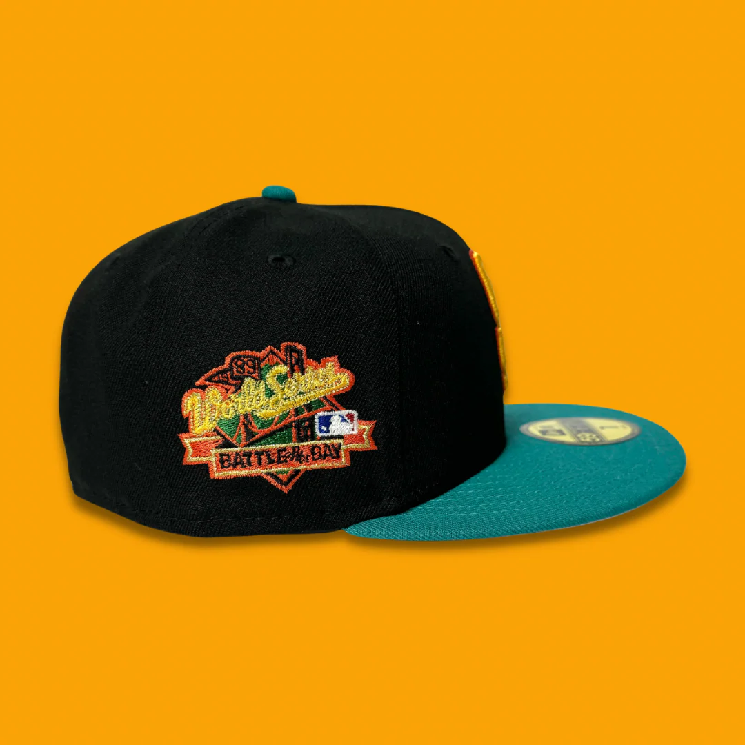 NEW ERA “UPPER DECK" SF GIANTS FITTED HAT (GREEN/BLACK) - Image 2