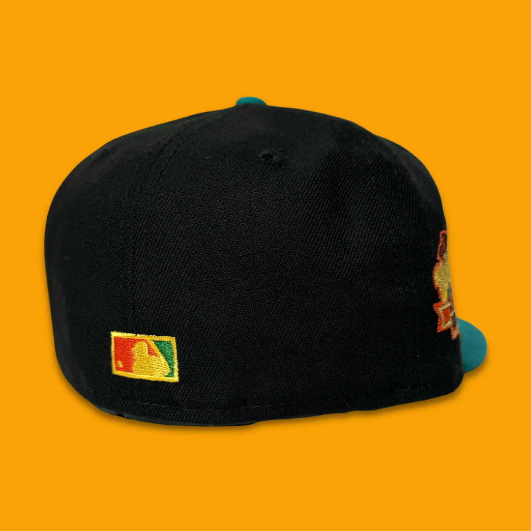 NEW ERA “UPPER DECK" SF GIANTS FITTED HAT (GREEN/BLACK) - Image 3