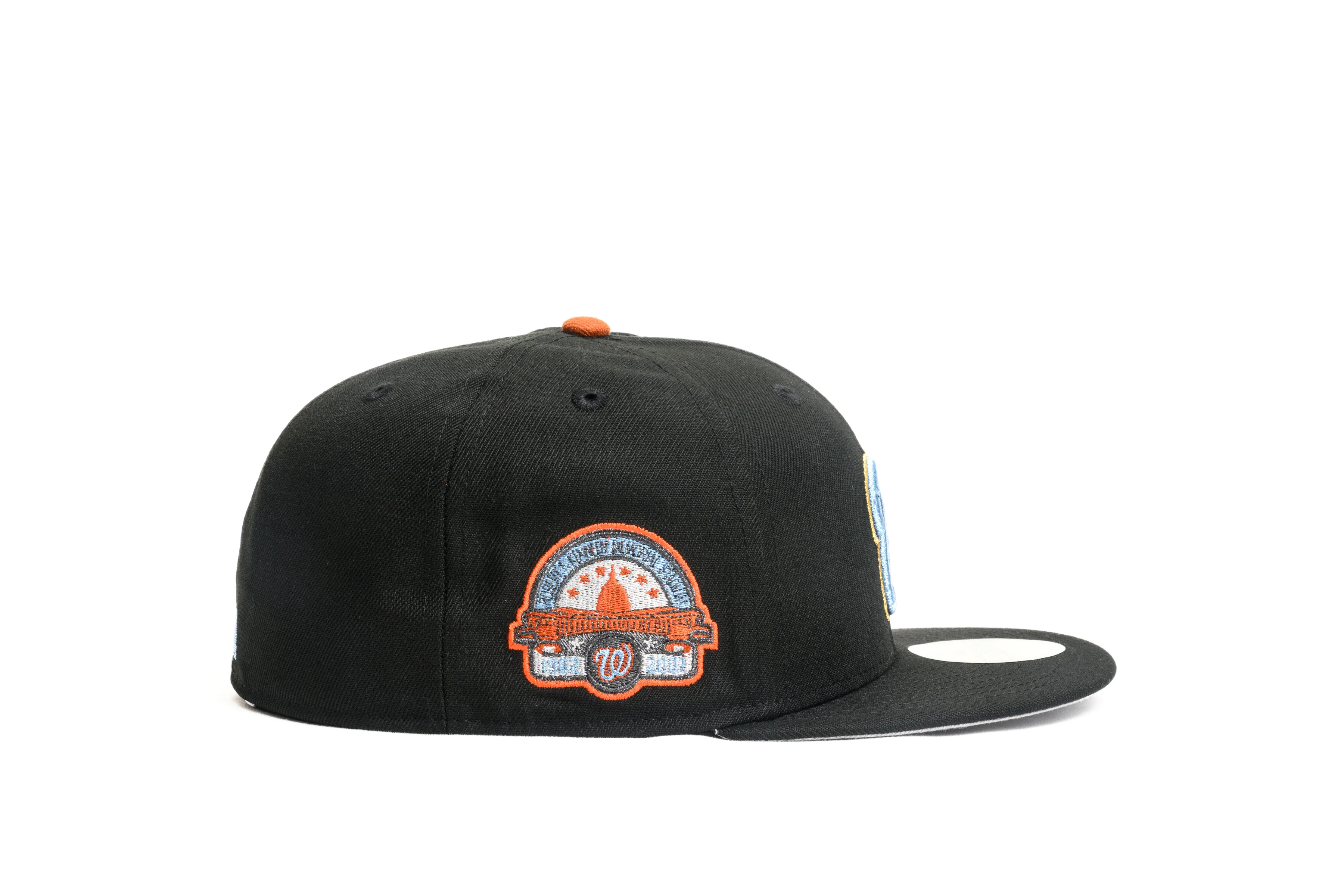NEW ERA "WEST COAST" WASHINGTON NATIONALS FITTED HAT (BLACK/BURNT ORANGE) - Image 8