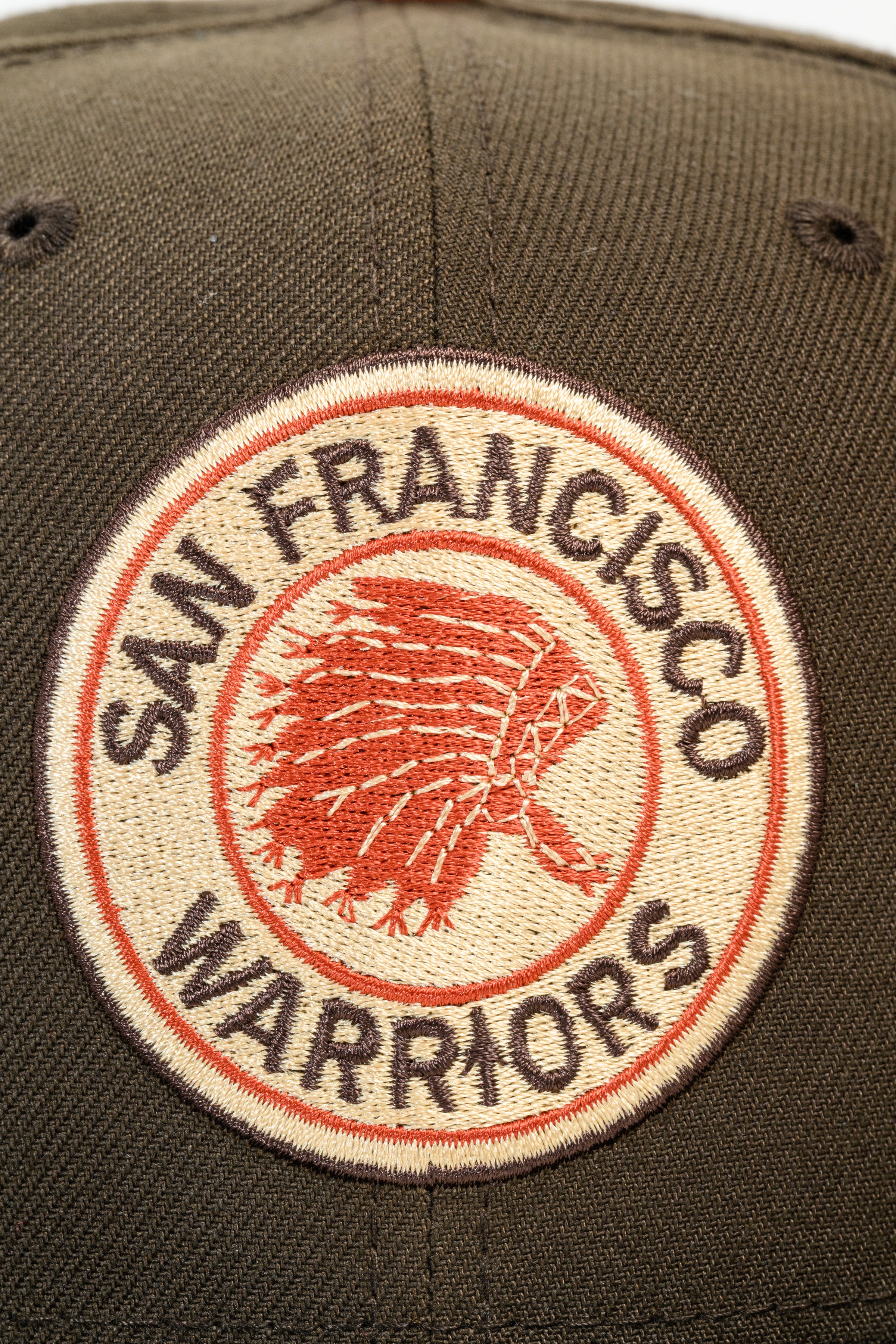 NEW ERA "WHARF” SAN FRANCISCO WARRIORS FITTED HAT (WALNUT/BLACK/BURNT ORANGE) - Image 5