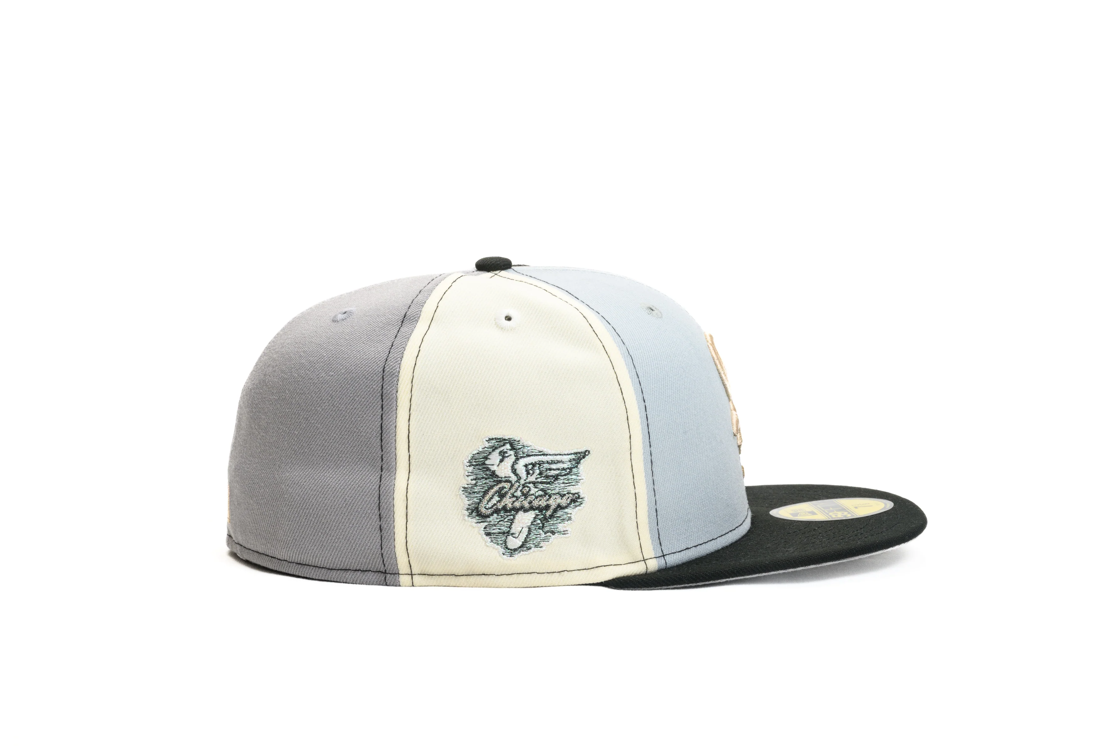 NEW ERA "WINGS" CHICAGO WHITE SOX FITTED HAT (GREY PINWHEEL) - Image 6