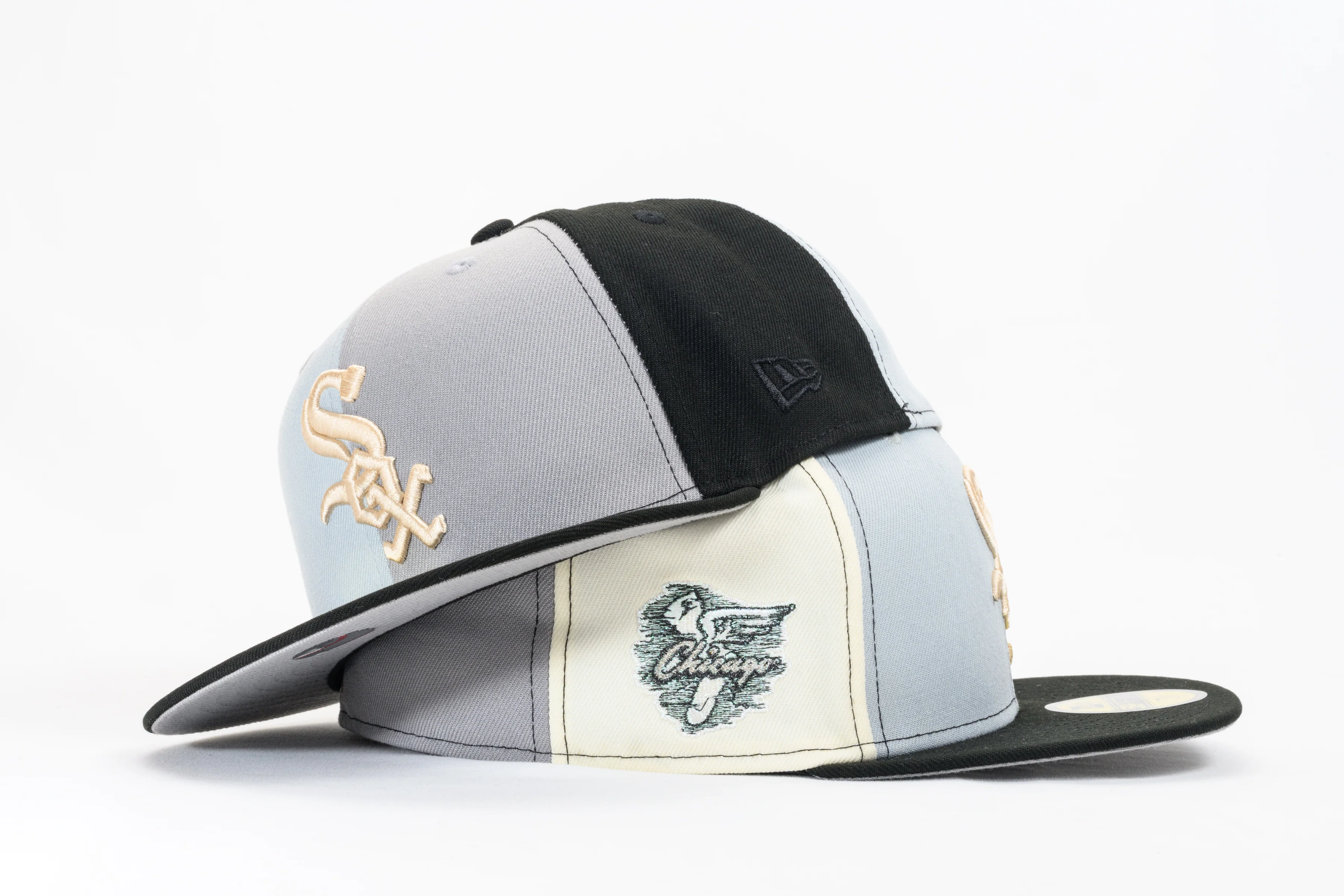 NEW ERA "WINGS" CHICAGO WHITE SOX FITTED HAT (GREY PINWHEEL) - Image 9
