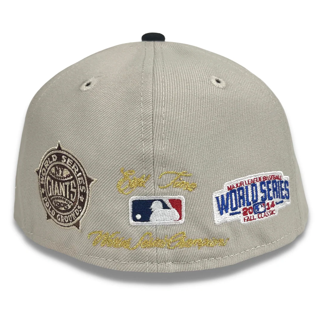 NEW ERA "WORLD CLASS" SF GIANTS FITTED HAT (STONE GREY/BLACK) - Image 2