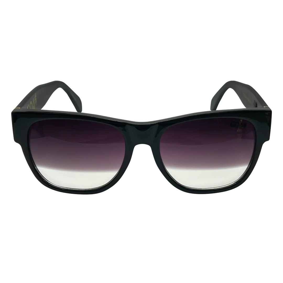 PETALS GLOSSY BLACK "2 OYSTERS ON A HALF SHELL" GLASSES