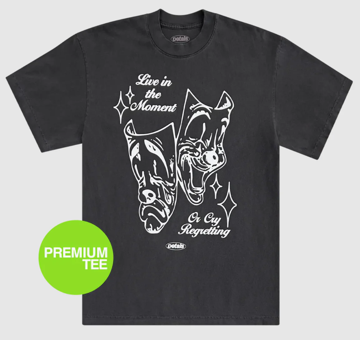 PETALS & PEACOCKS "ENJOY LIFE" TEE (VINTAGE BLACK)