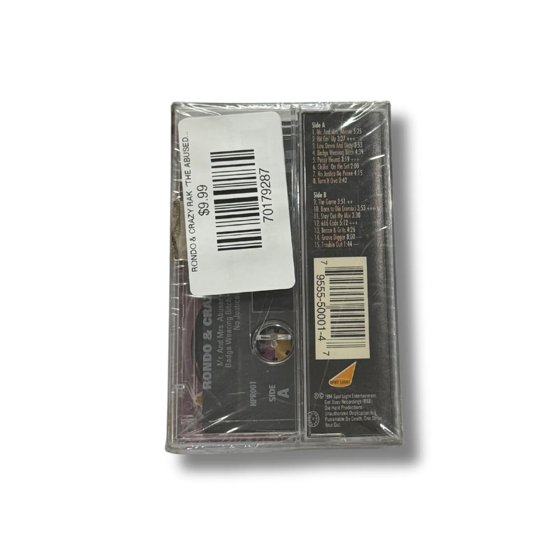 RONDO & CRAZY RAK “THE ABUSED” CASSETTE TAPE (NEW) - Image 2