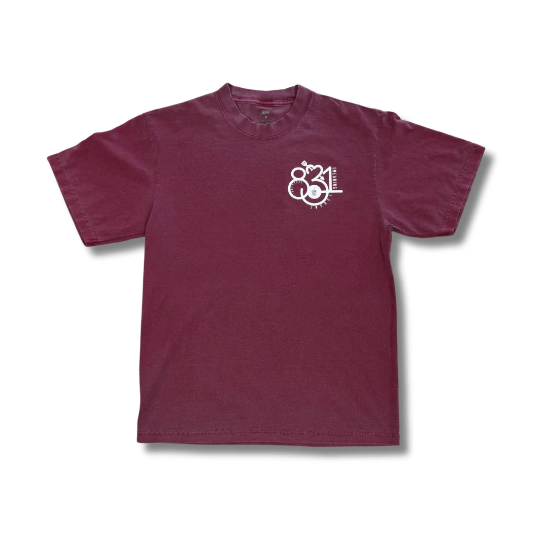 SFC "831" GARMENT DYED HEAVYWEIGHT TEE (CLAY RED) - Image 3