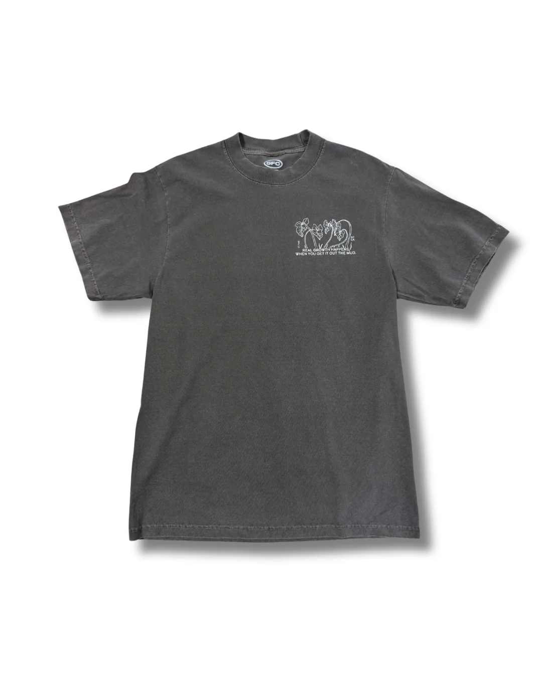 SFC "GROWTH" GARMENT DYED HEAVYWEIGHT TEE (CEMENT) - Image 2