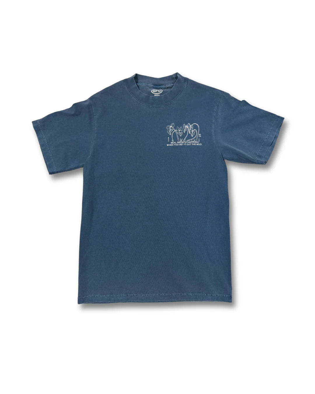SFC "GROWTH" GARMENT DYED HEAVYWEIGHT TEE (VINTAGE BLUE) - Image 2
