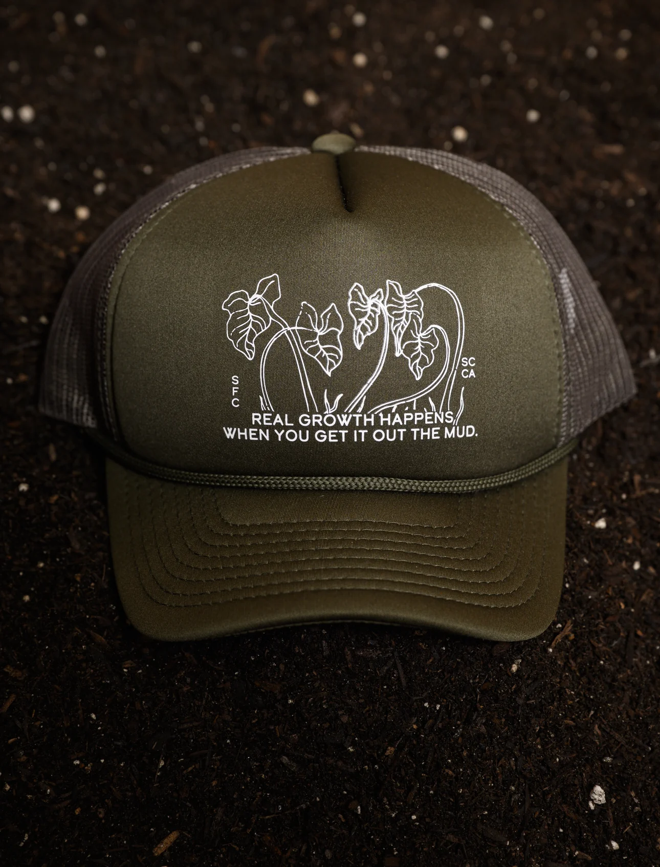 SFC "GROWTH" MESH TRUCKER HAT (DIRT BROWN) - Image 2