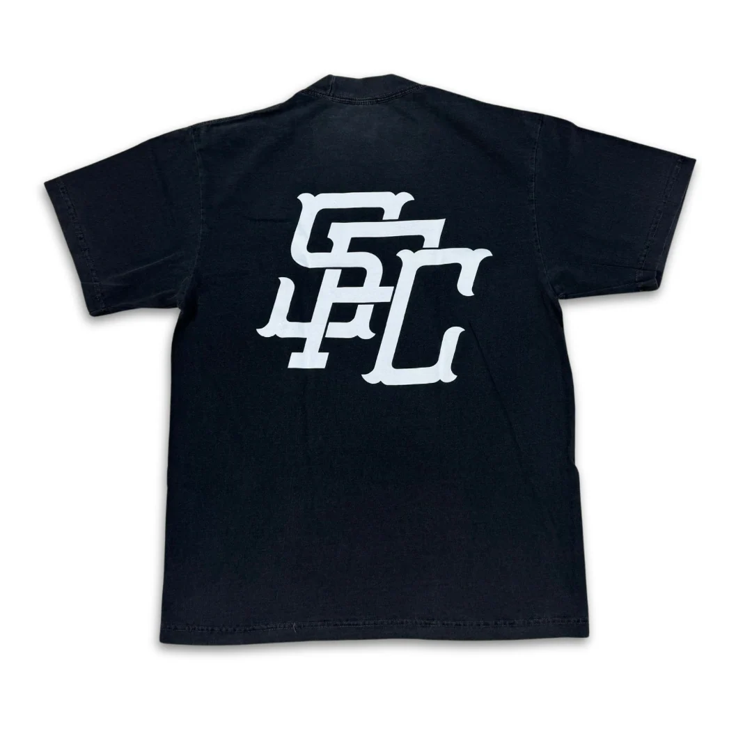 SFC "MONOGRAM" GARMENT DYED HEAVYWEIGHT TEE (ASPHALT BLACK) - Image 2