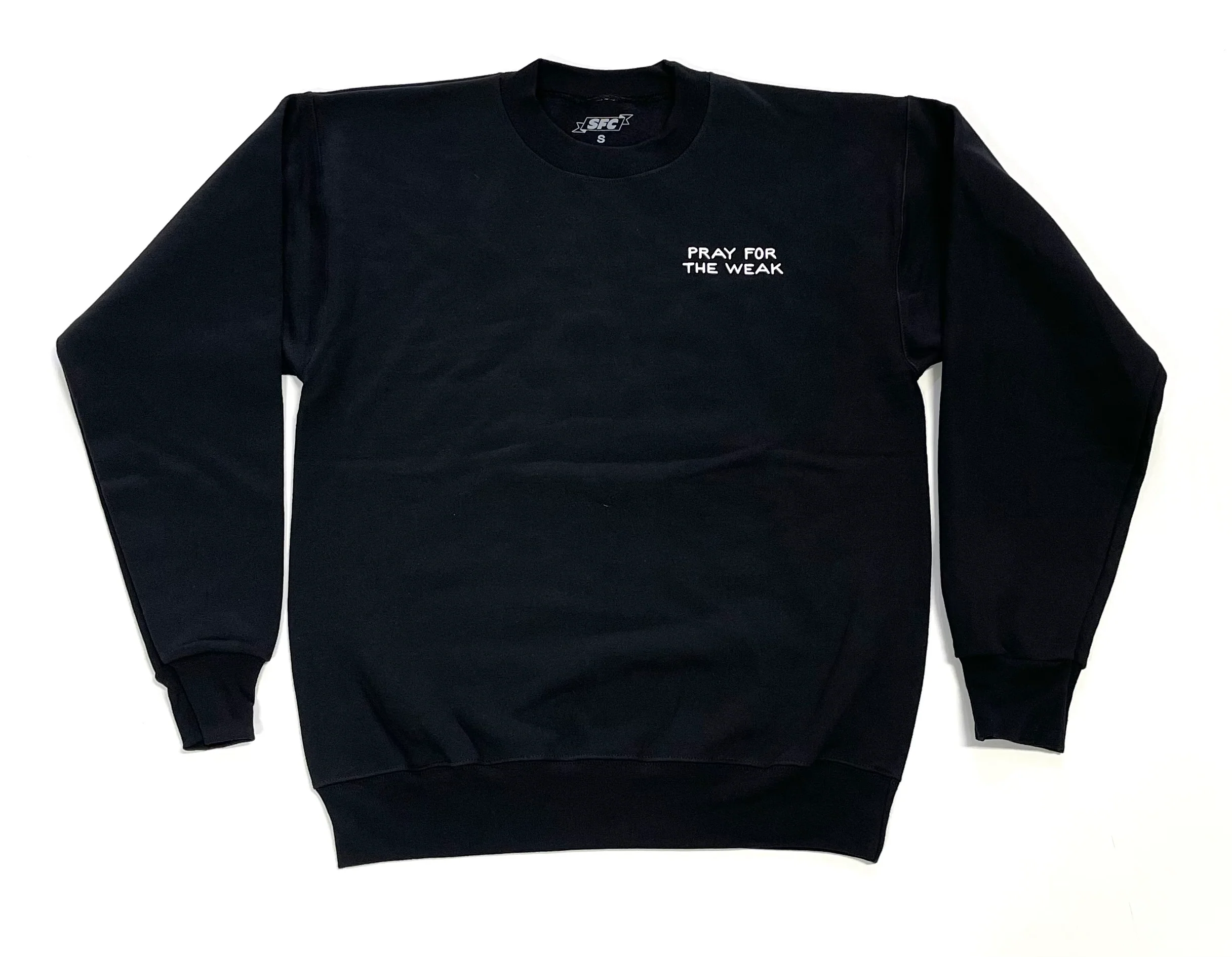 SFC “PRAY FOR THE WEAK” CREWNECK (BLACK/MULTI) - Image 2