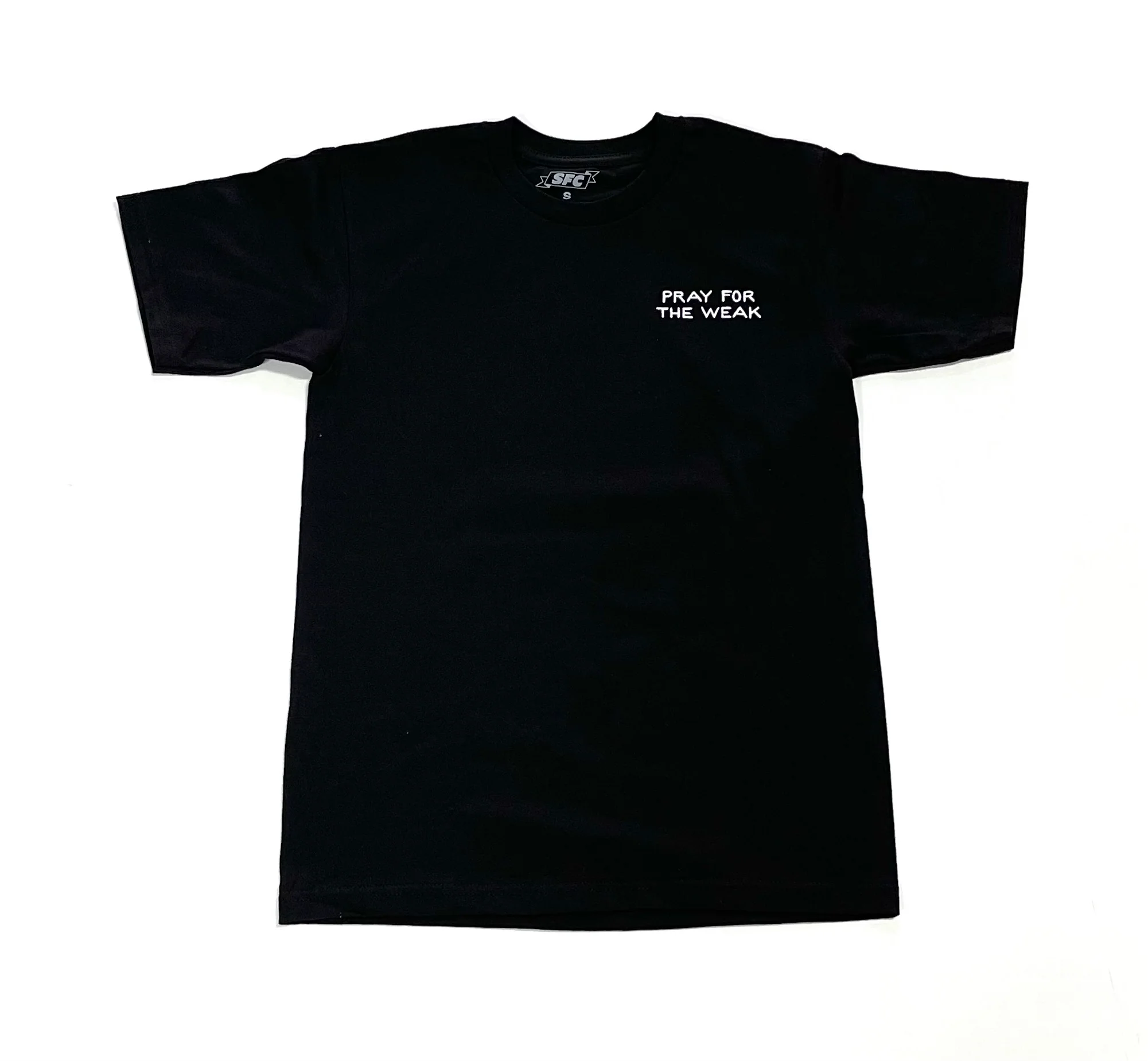 SFC “PRAY FOR THE WEAK” TEE (BLACK/MULTI) - Image 2