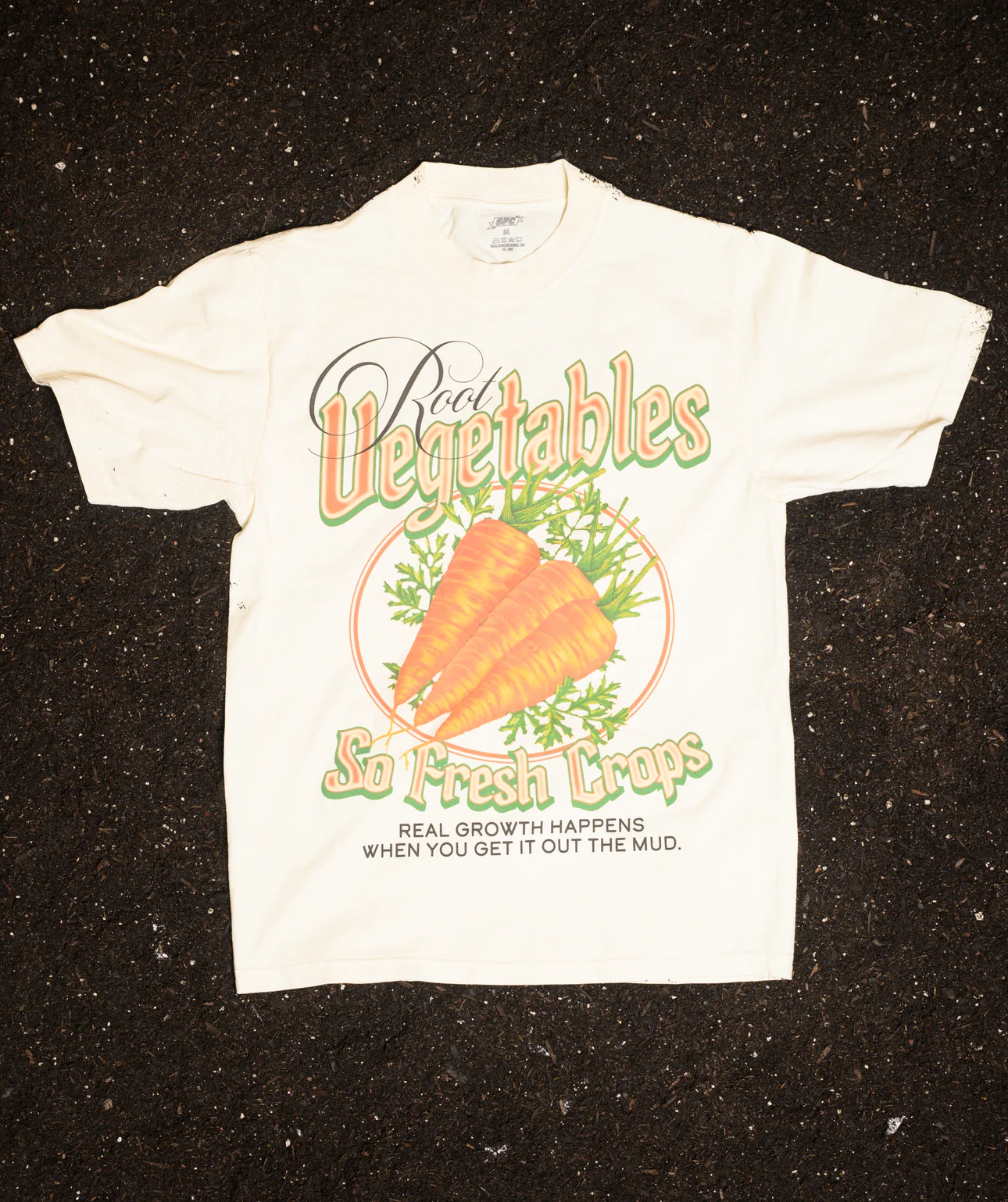 SFC "ROOT VEGATABLES" HEAVYWEIGHT TEE (CREAM)