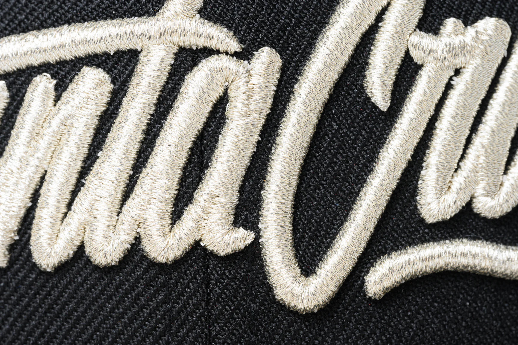 SFC "SANTA CRUZ SCRIPT" FITTED HAT (BLACK/METALLIC SILVER) - Image 6