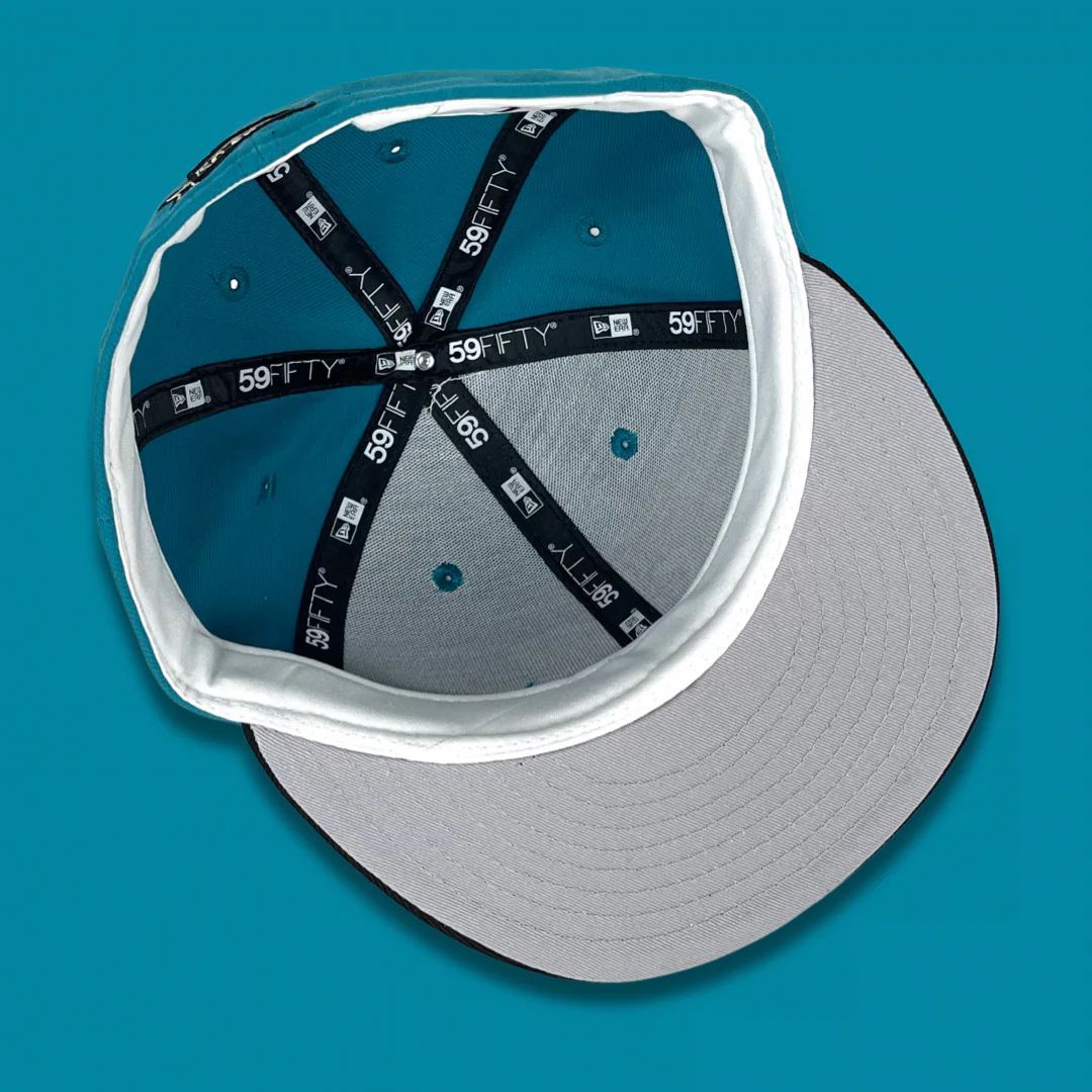 SFC X BAD NEWS BASS "THE TANK" NEW ERA FITTED HAT (TEAL/BLACK) - Image 3