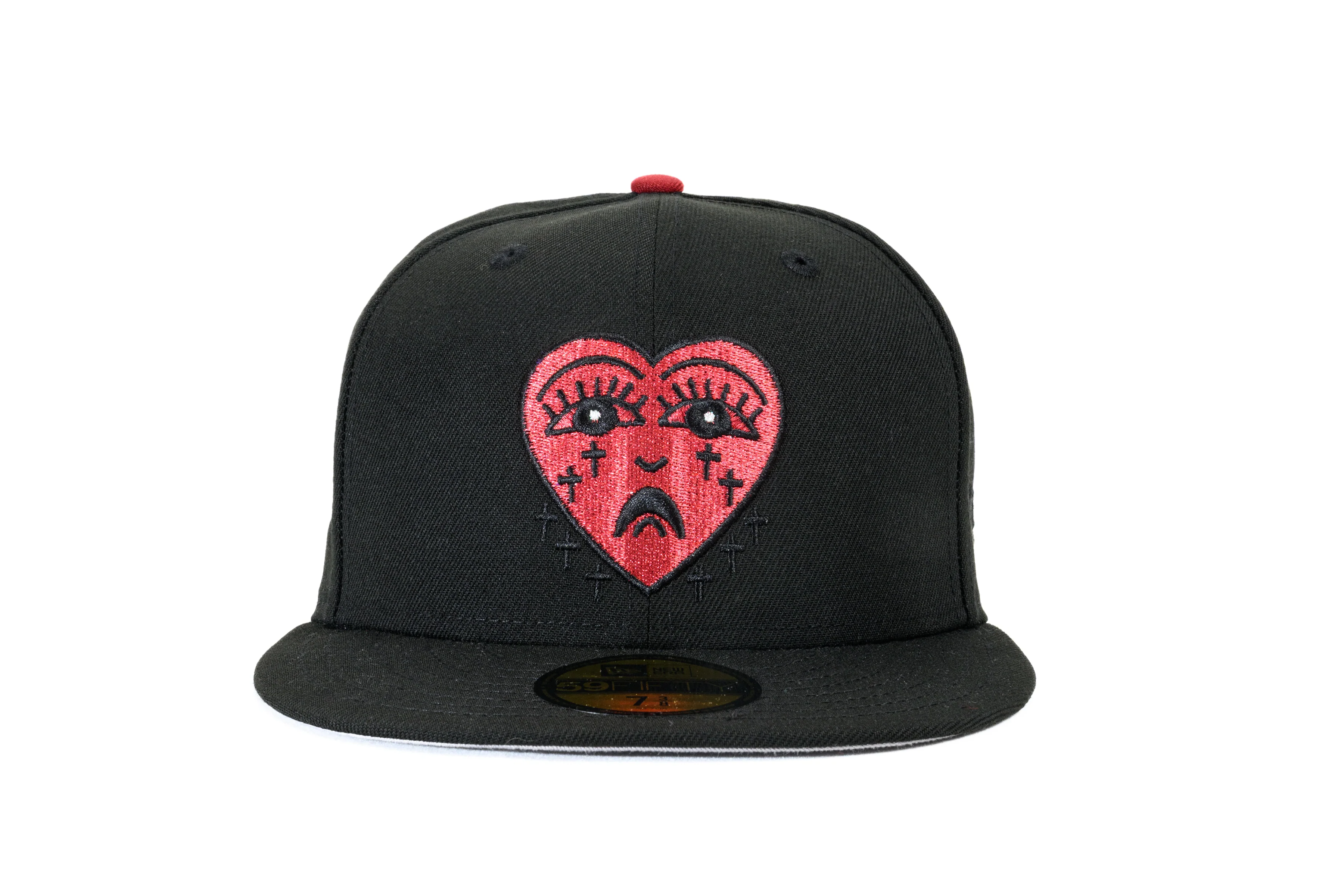 SFC X CHICANO ELECTRIC "CORAZON" FITTED HAT (BLACK/RED) - Image 7