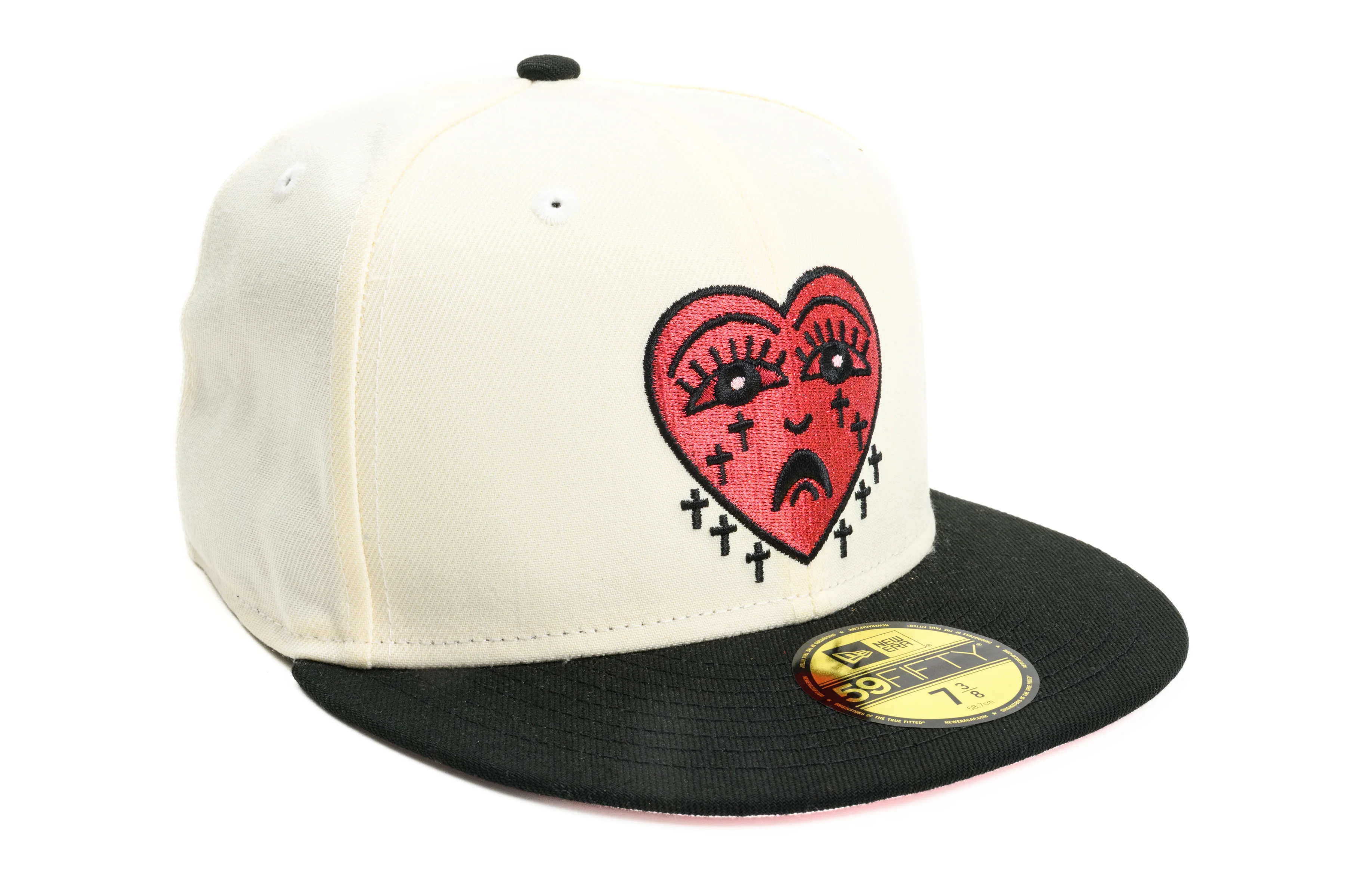 SFC X CHICANO ELECTRIC "CORAZON" FITTED HAT (CHROME/BLACK)