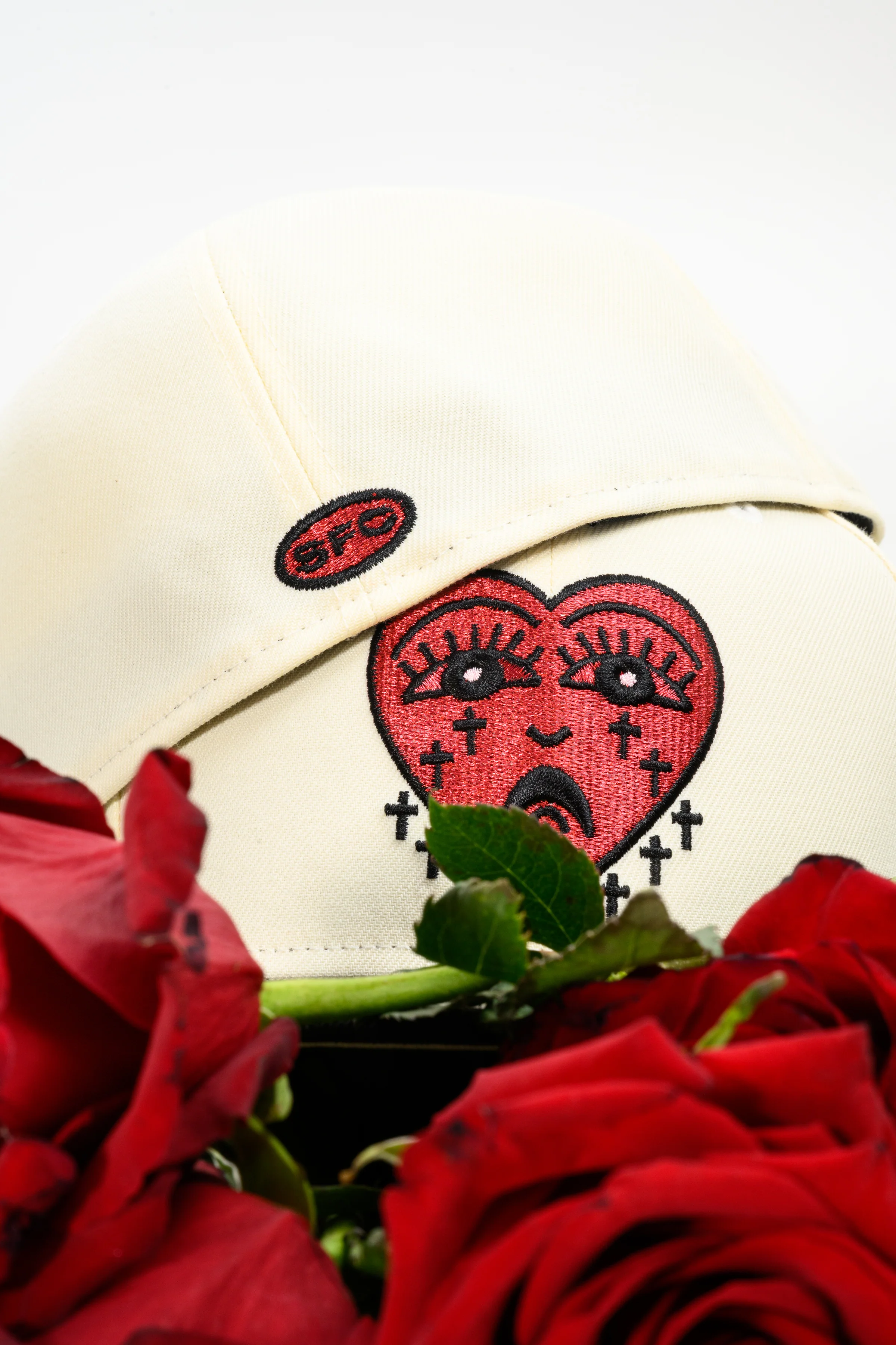 SFC X CHICANO ELECTRIC "CORAZON" FITTED HAT (CHROME/BLACK) - Image 8