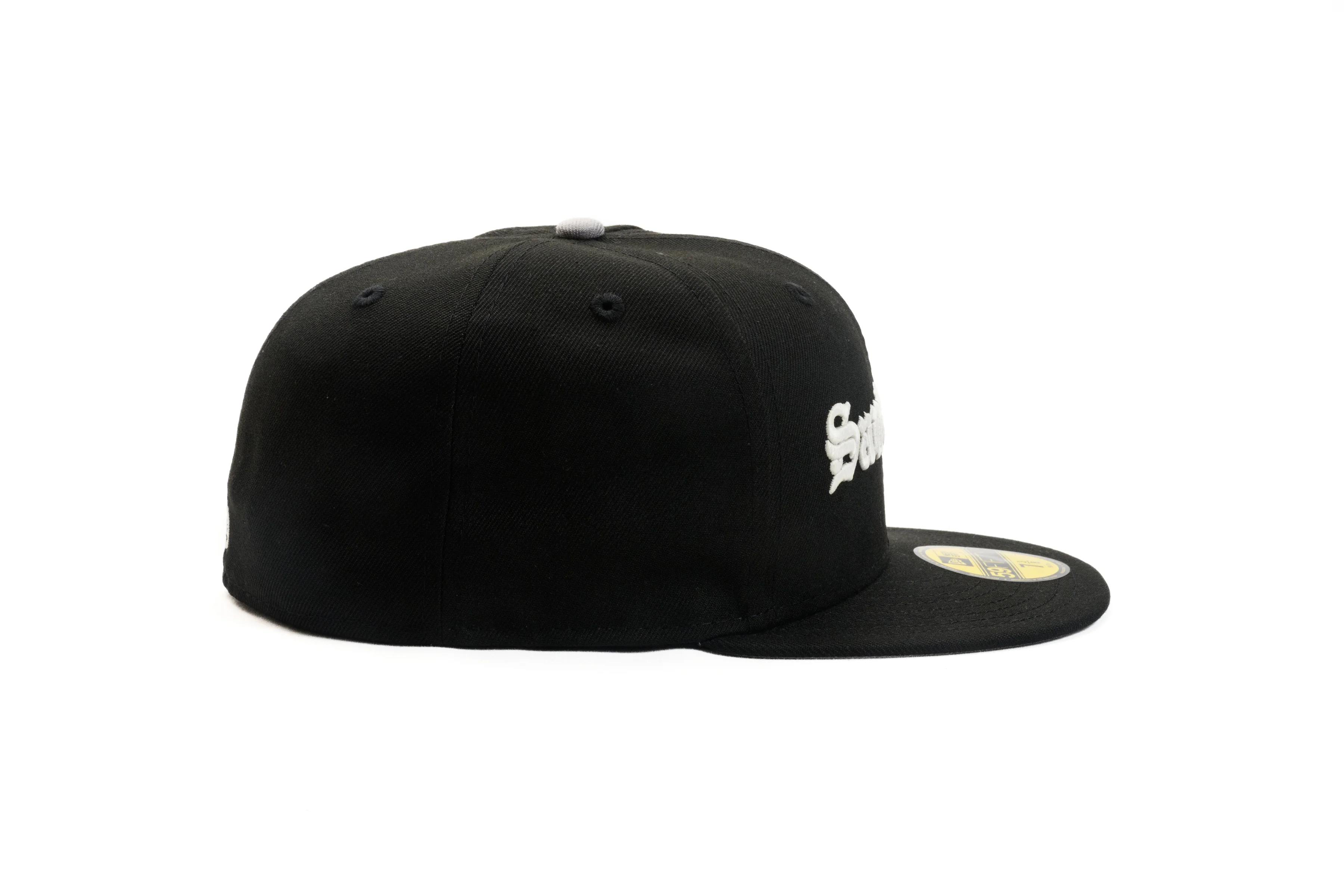 SFC X NEW ERA "OLD E" FITTED HAT (BLACK/GRAPHITE) - Image 7
