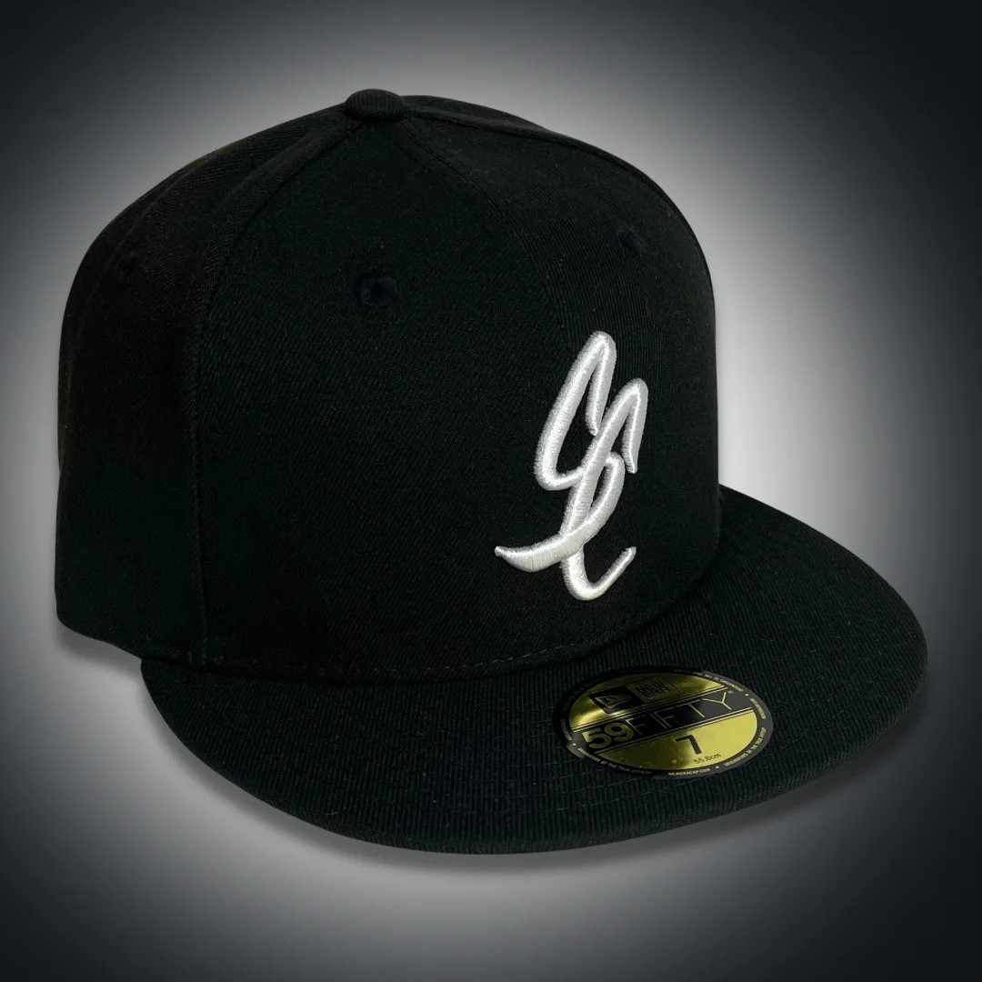 SFC X NEW ERA "SC SCRIPT" FITTED HAT (BLACK/WHITE)