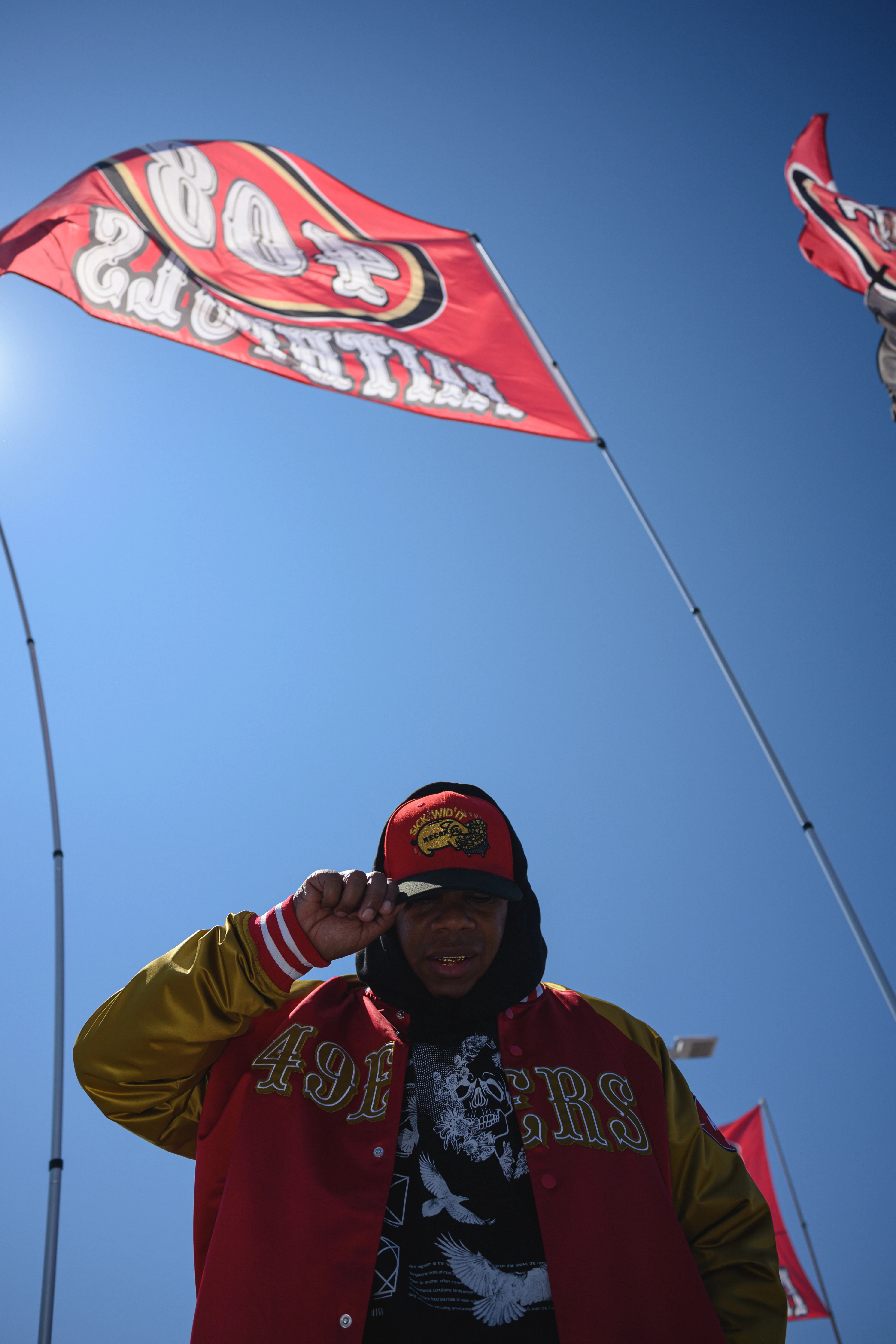 SFC X SICK WID IT RECORDS "40-NINER" NEW ERA FITTED HAT (RED/BLACK) - Image 12